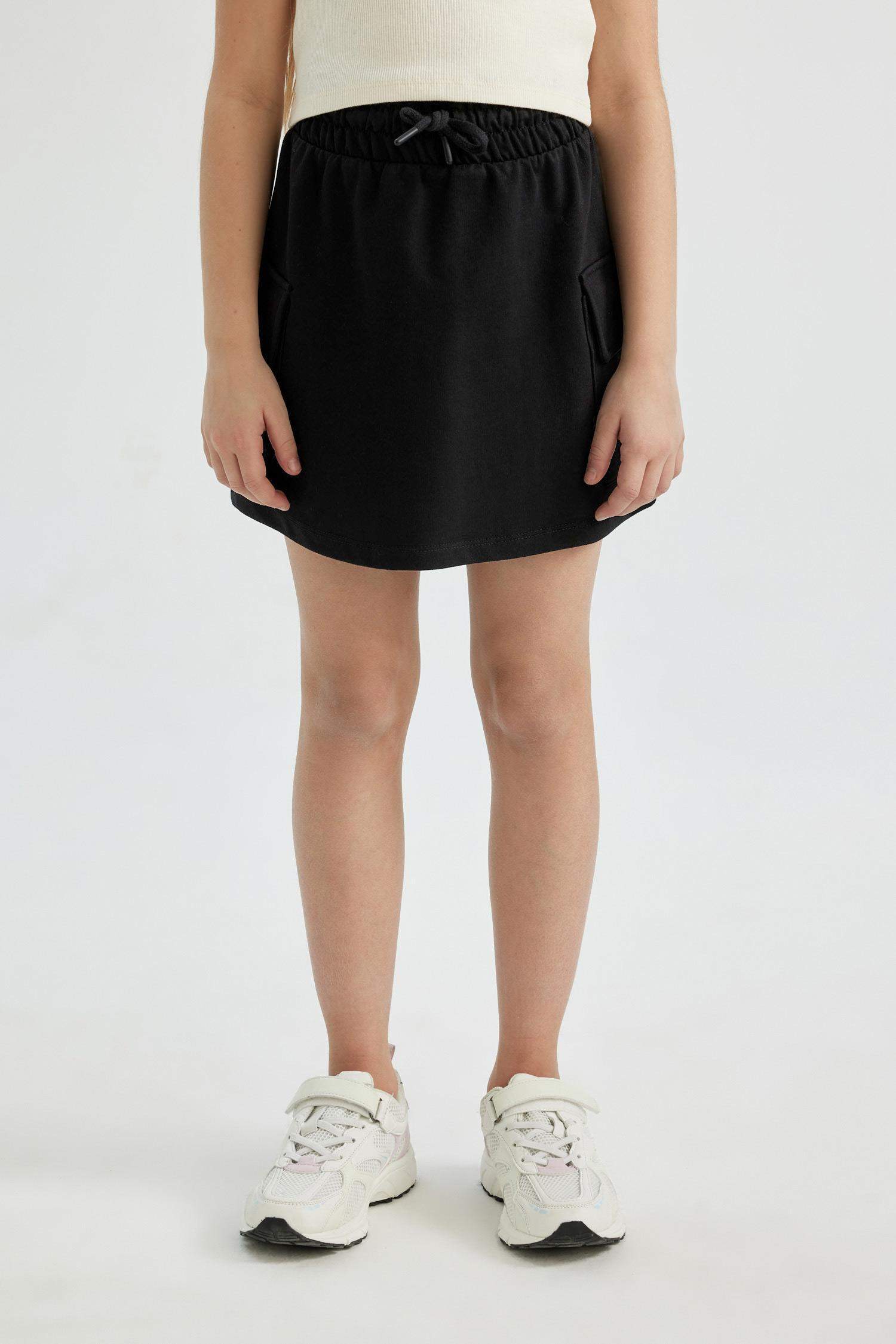 تنورة بناتي من قماش سويت شيرت