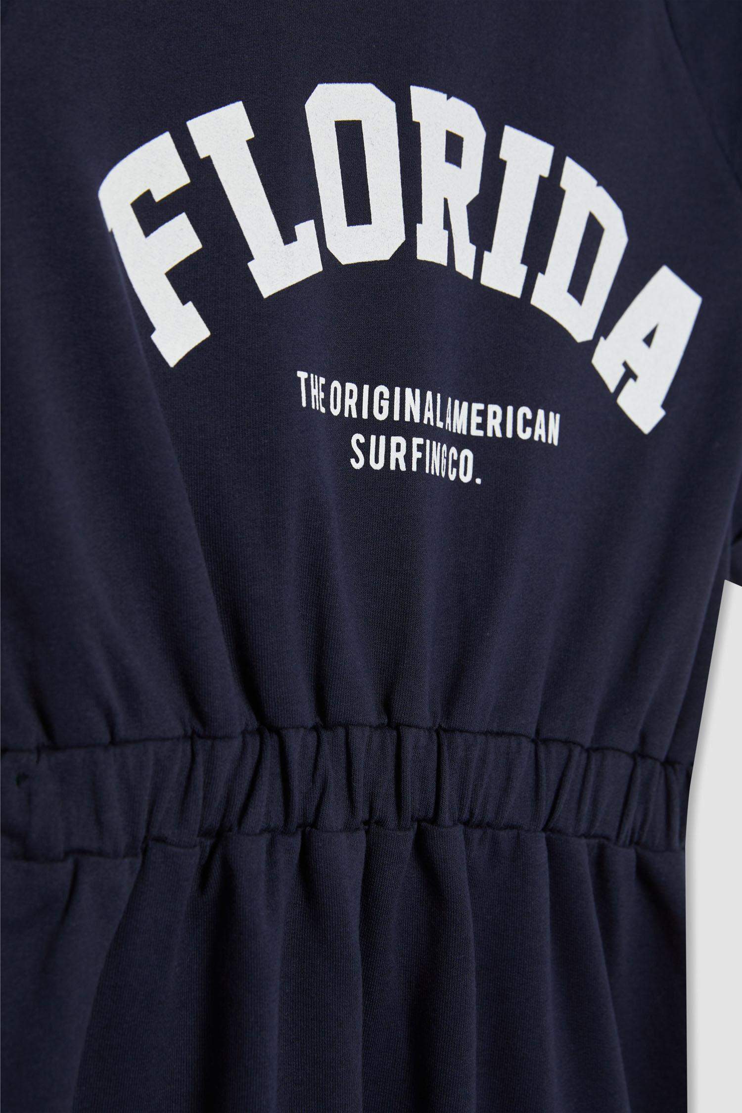 فستان بناتي نص ردن قماش رقيق قصة عادية