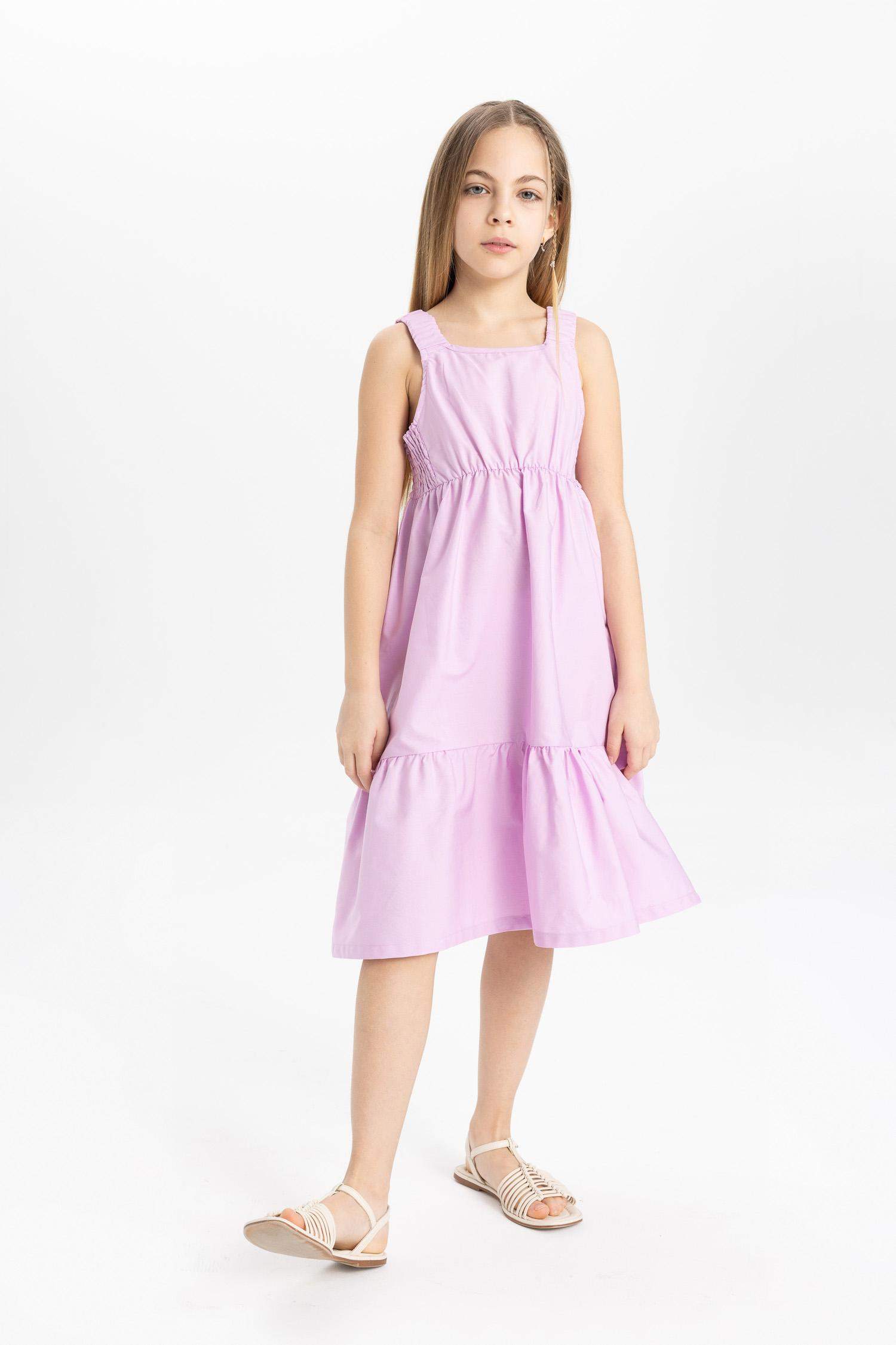 Girl Poplin Sleeveless Dress