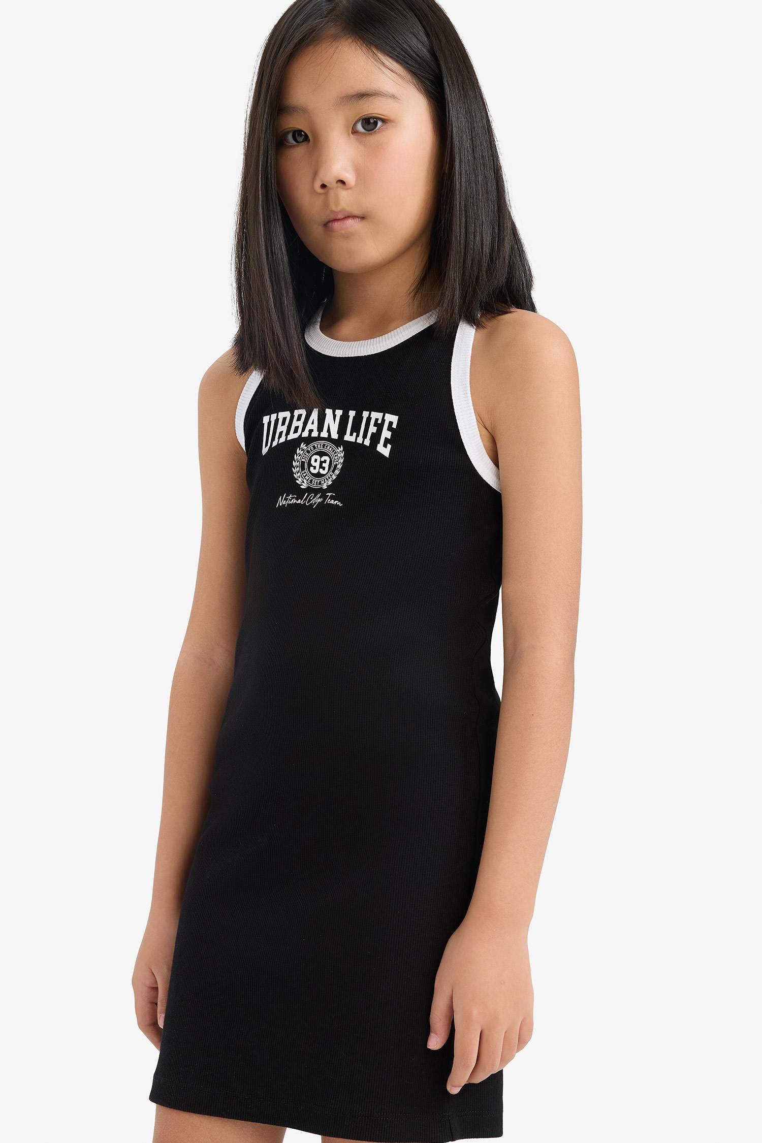 Қыздарға жеңсіз Трикотаж көйлек