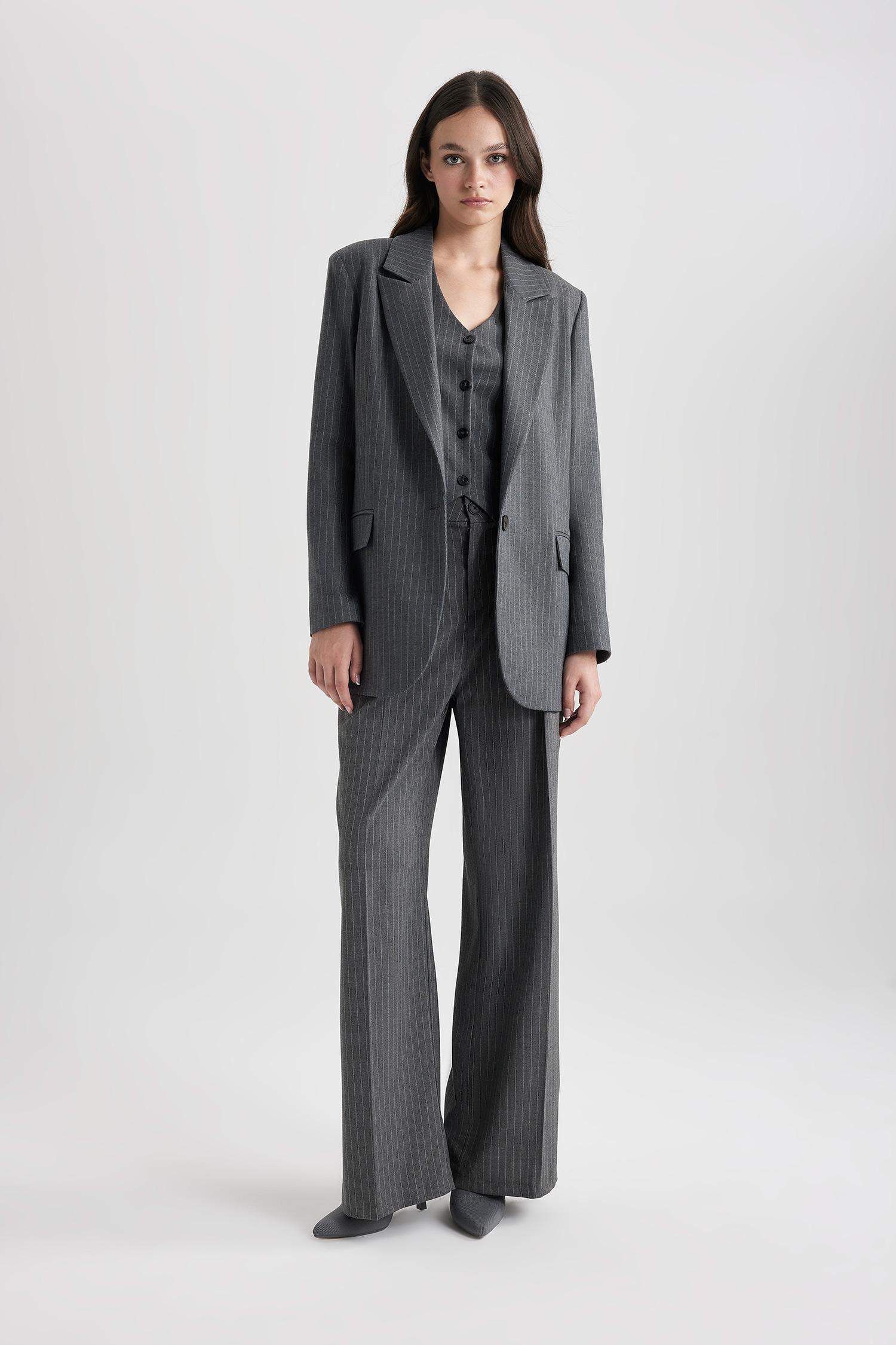 High Waist Wide Leg Woven Trousers