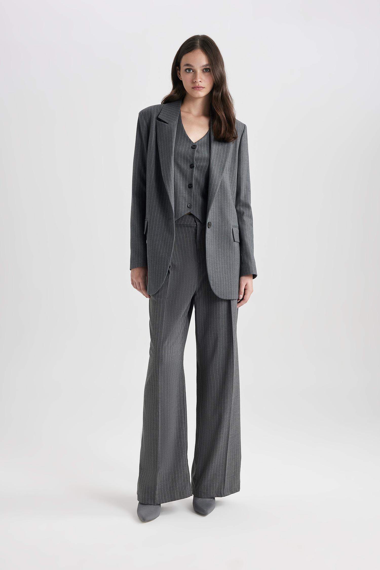 High Waist Wide Leg Woven Trousers