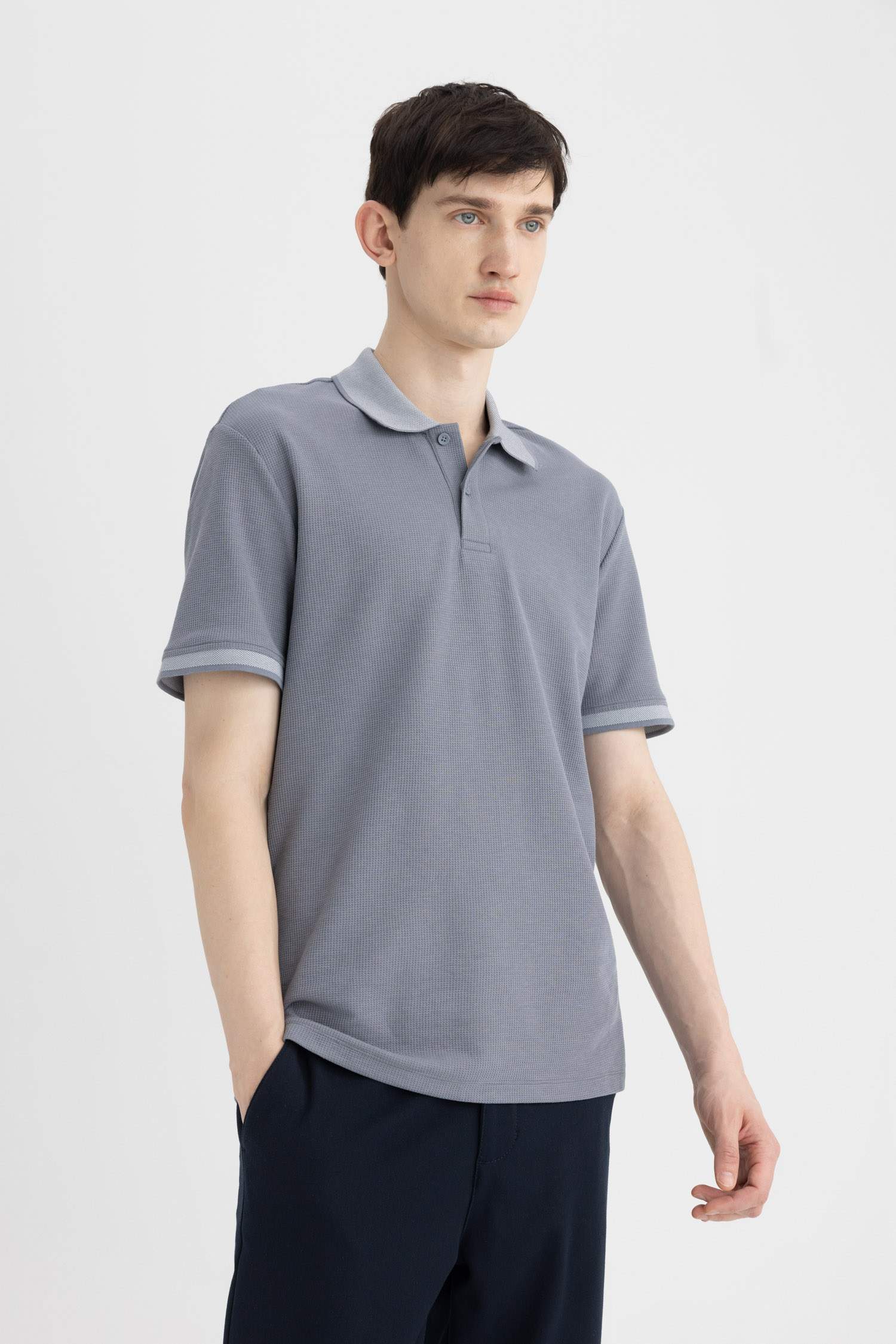 New Regular Fit Short Sleeve Basic Polo T-Shirt