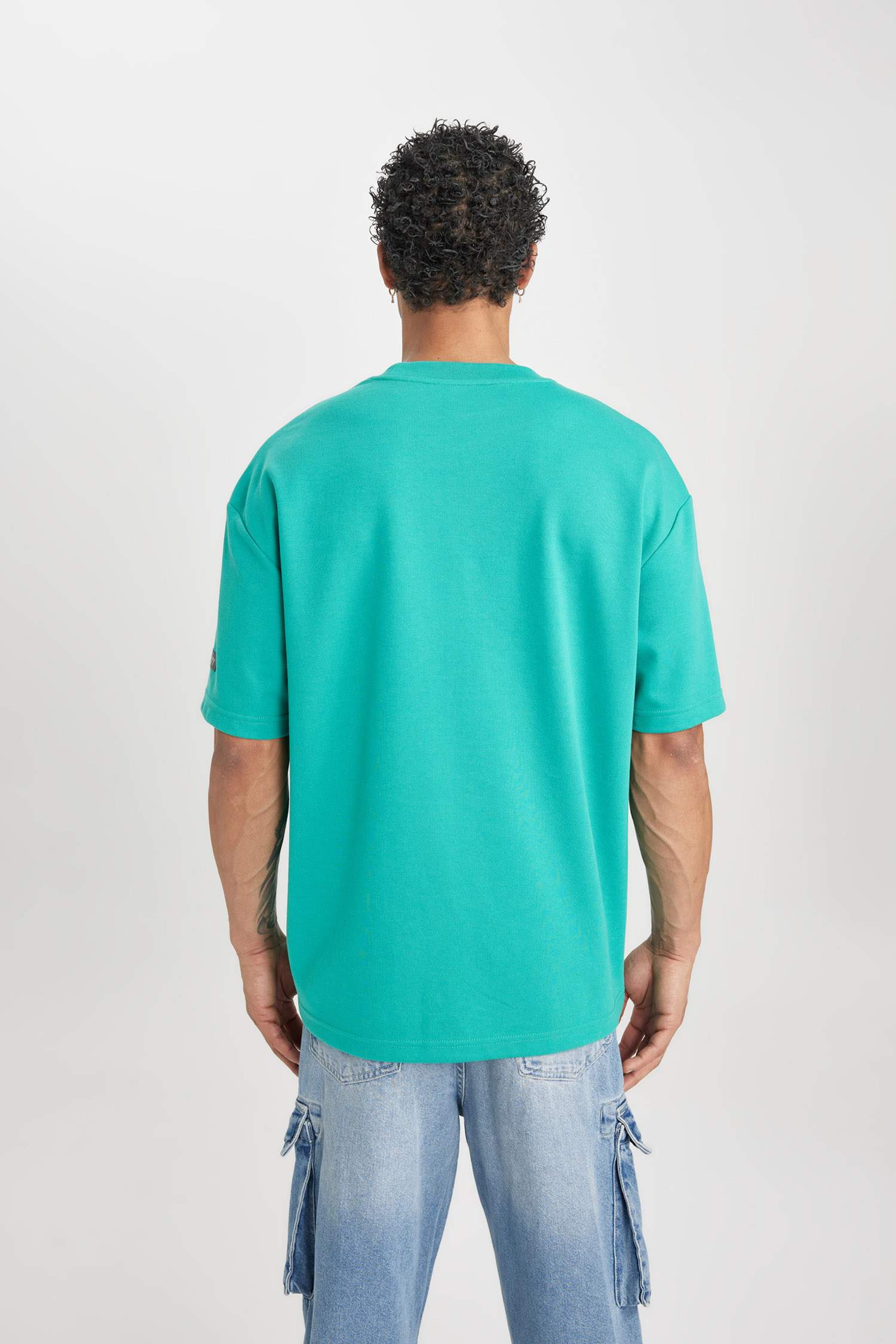 DeFactoFit Oversize Fit Crew Neck Printed T-Shirt