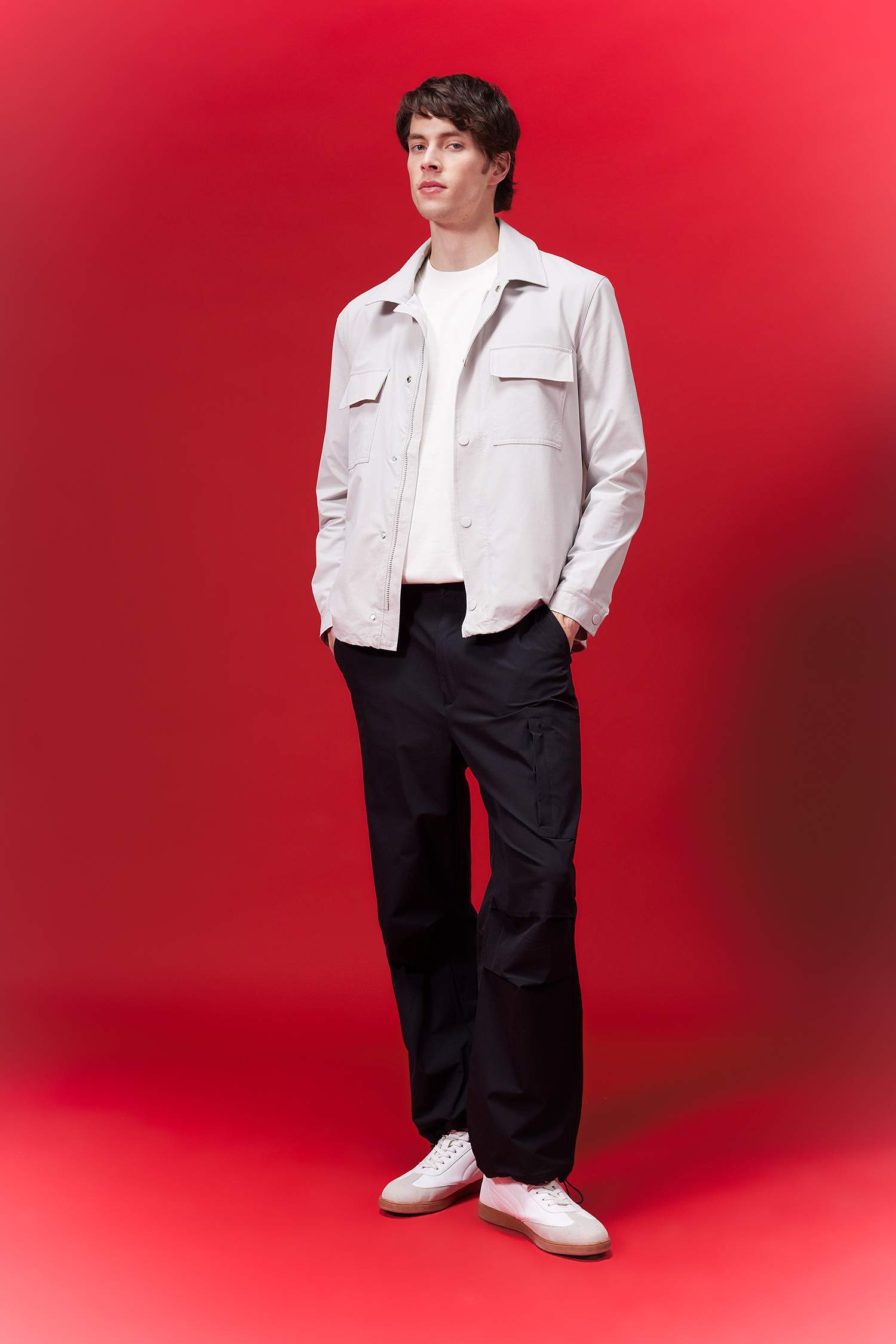 جاكيت قميص قصة عادية بياخة بولو