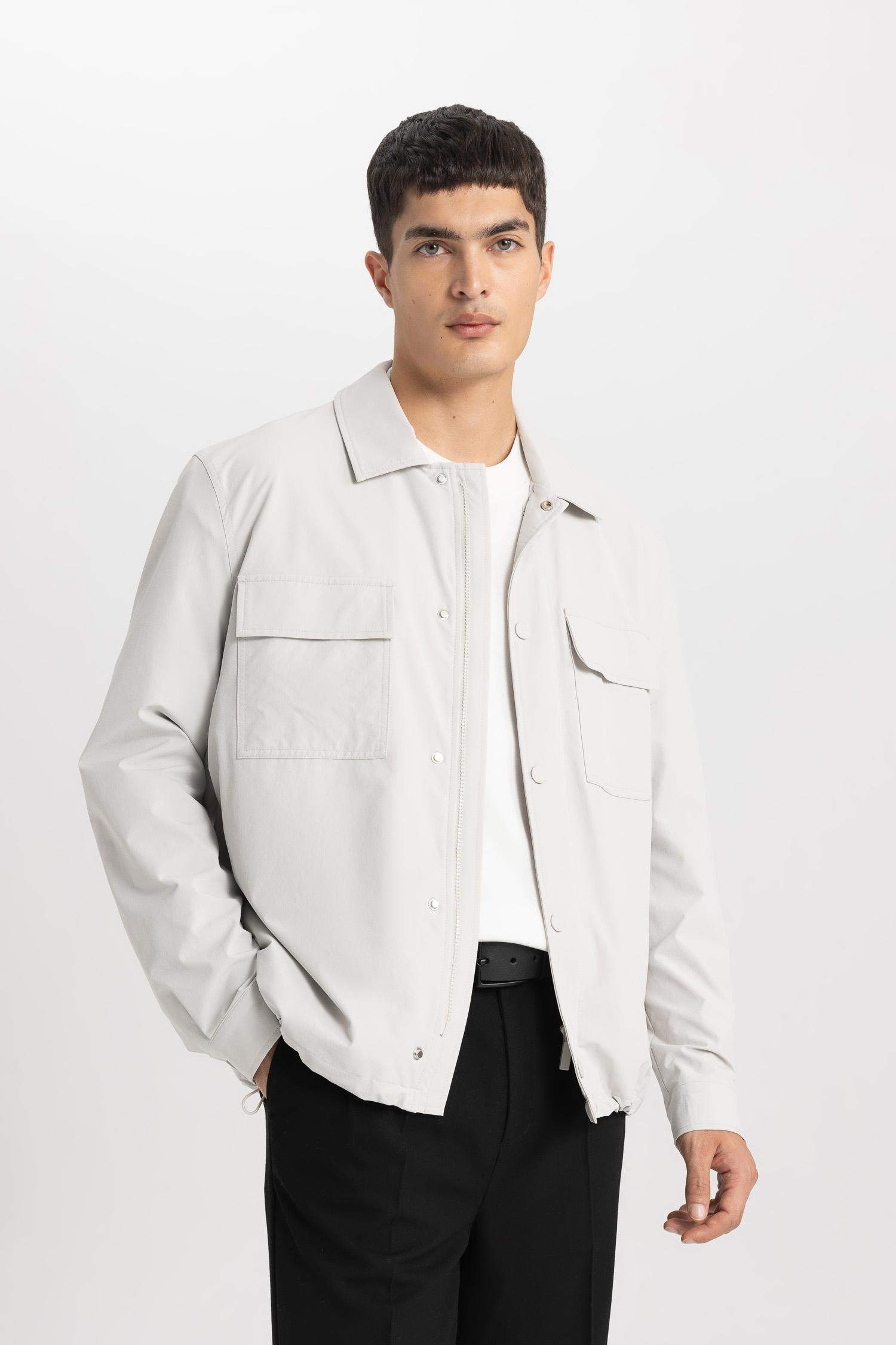 جاكيت قميص قصة عادية بياخة بولو