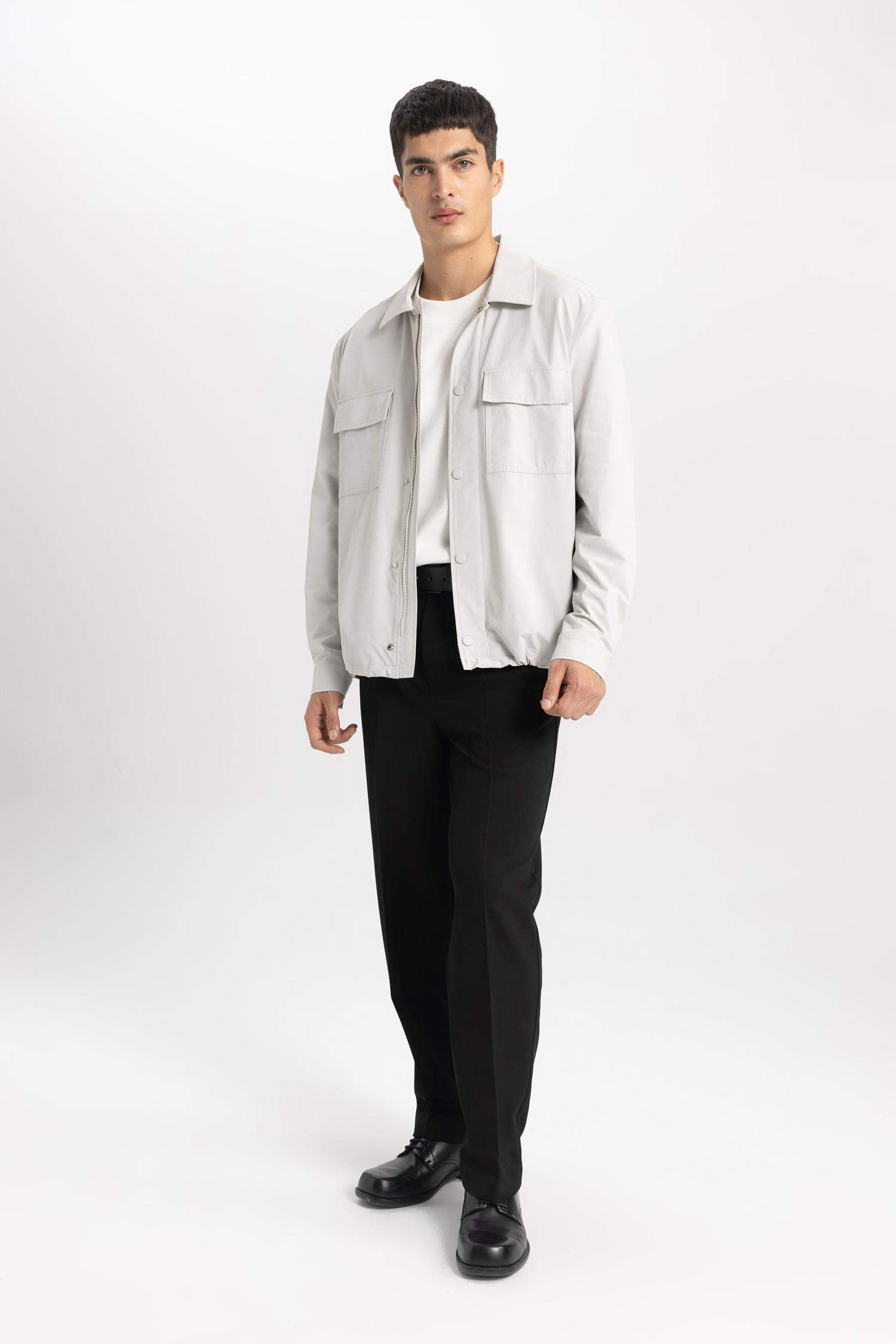 جاكيت قميص قصة عادية بياخة بولو