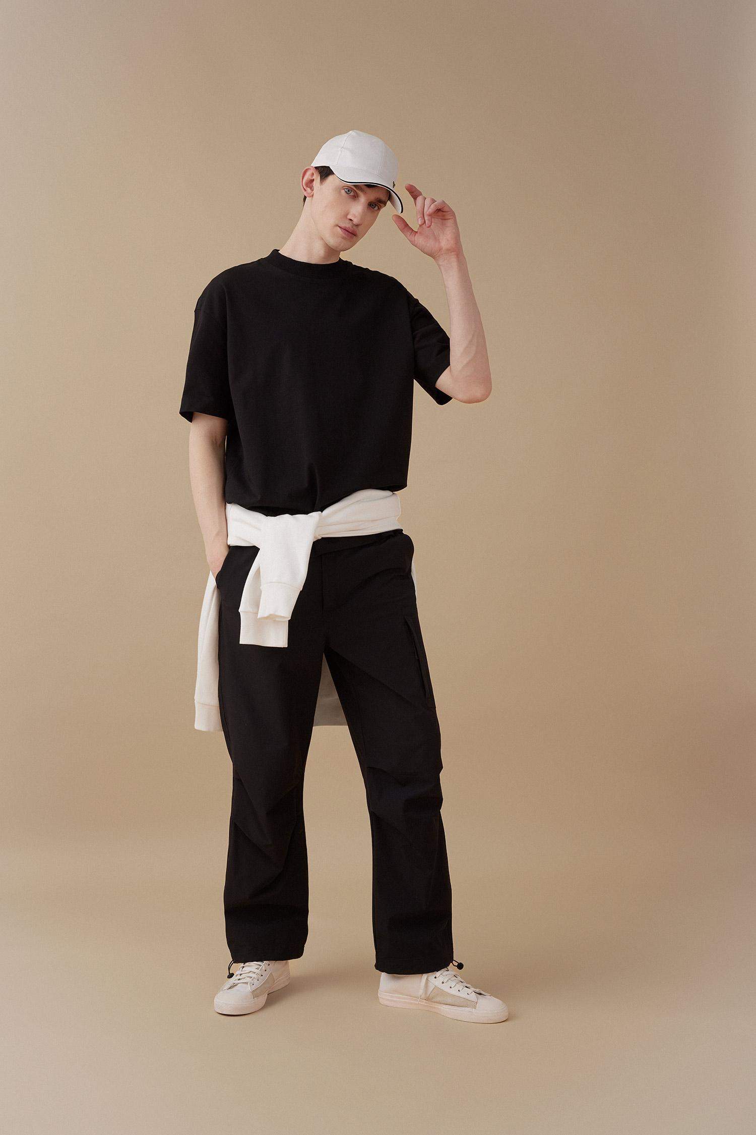 Yazlık Pantolon Relax Fit Rahat Kesim Kargo Cepli Beli Paçası Lastikli