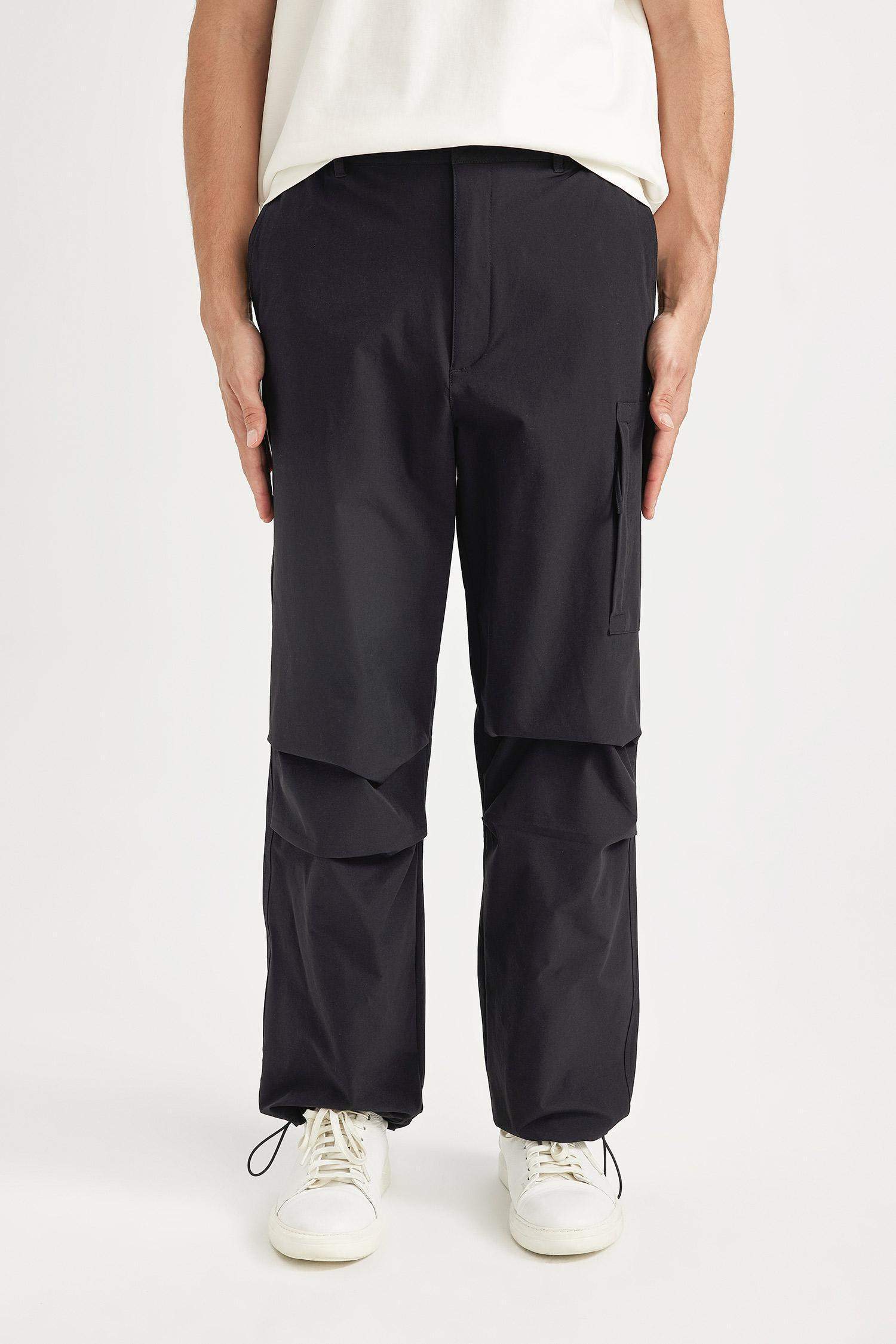 Yazlık Pantolon Relax Fit Rahat Kesim Kargo Cepli Beli Paçası Lastikli