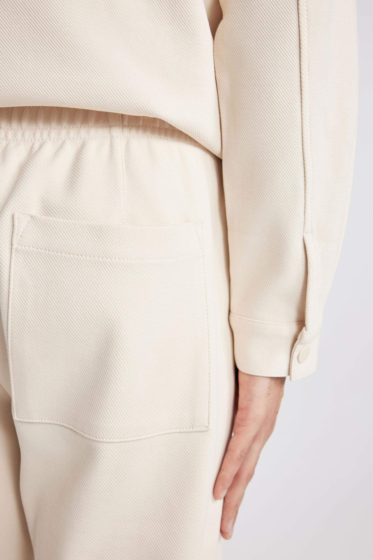 Yazlık Jogger Pantolon Relax Fit Rahat Kesim Düz Paça Cepli Beli Bağcıklı