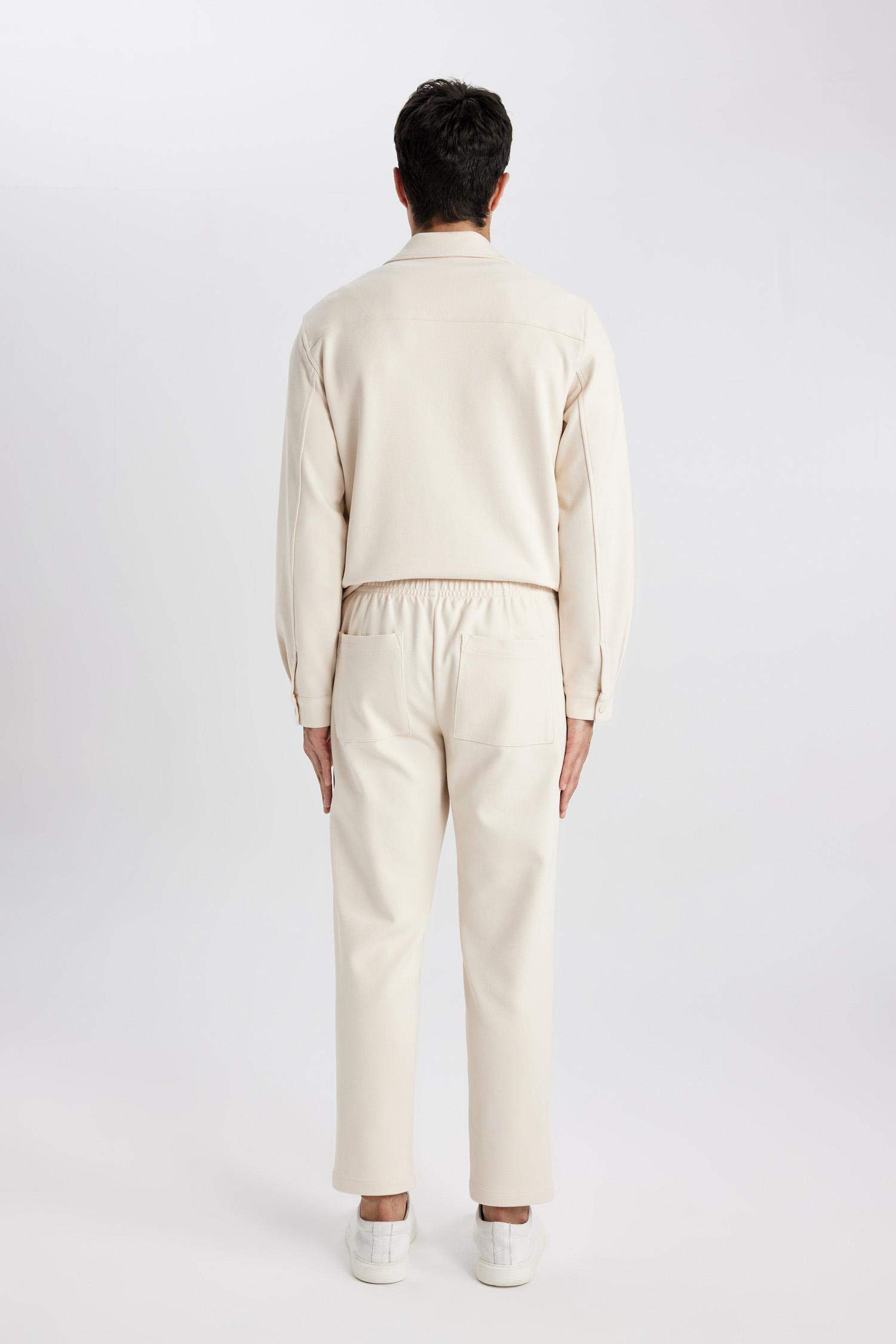 Yazlık Jogger Pantolon Relax Fit Rahat Kesim Düz Paça Cepli Beli Bağcıklı