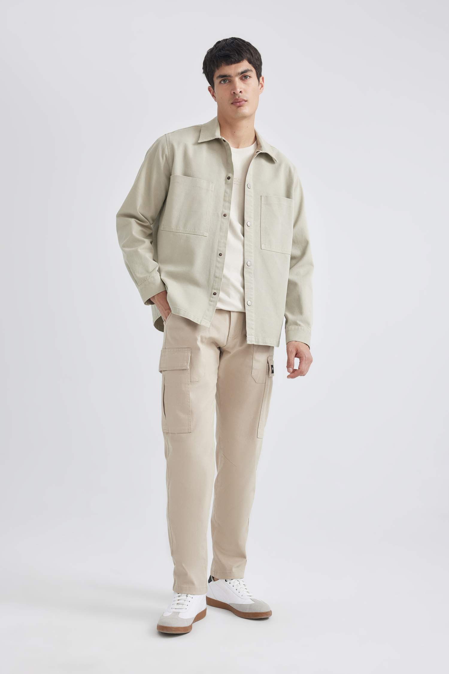 Relax Fit Polo Yaka Gömlek Ceket