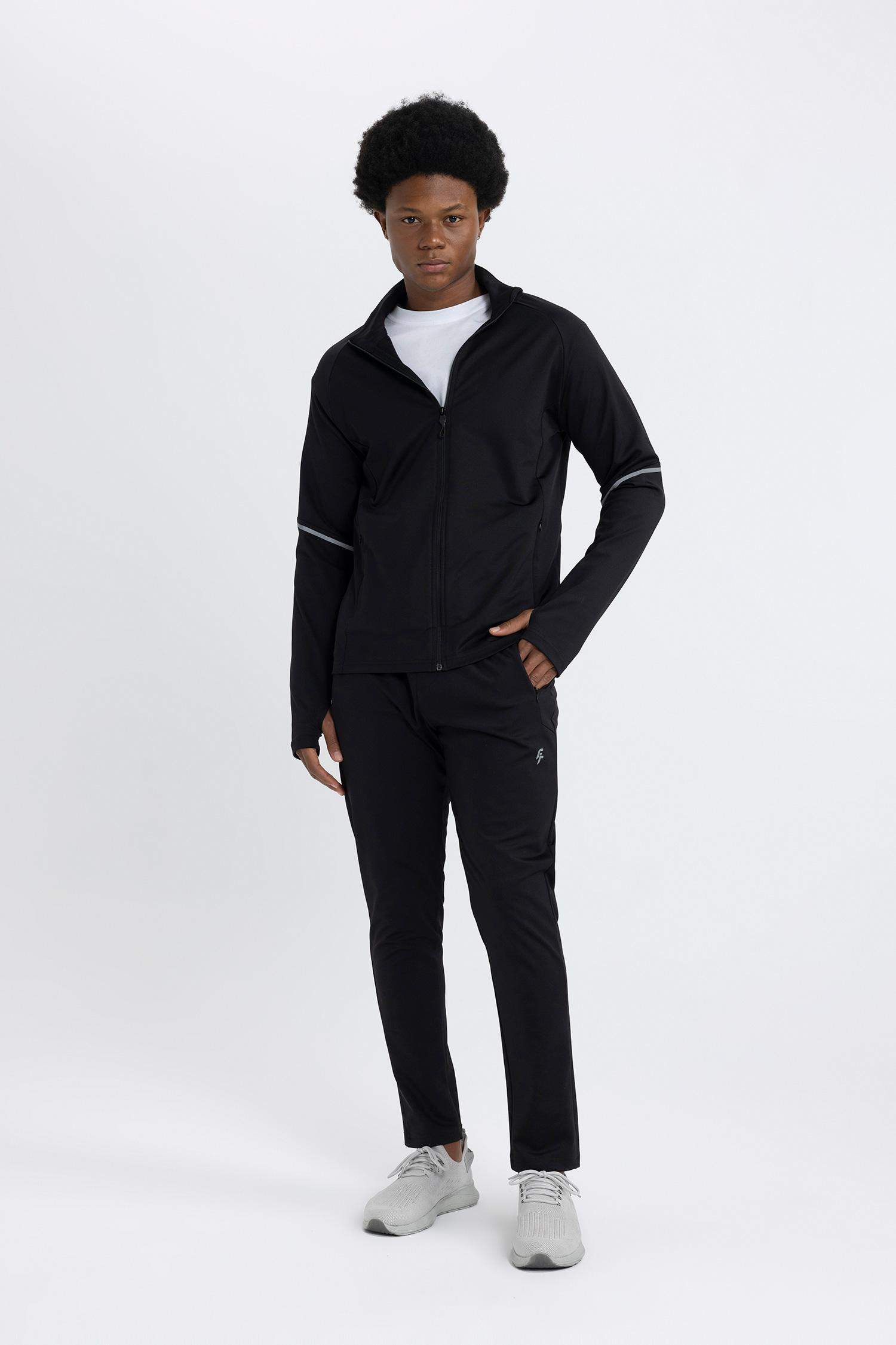 DeFactoFit Slim Fit Zippered Skuba Diving Fabric Cardigan