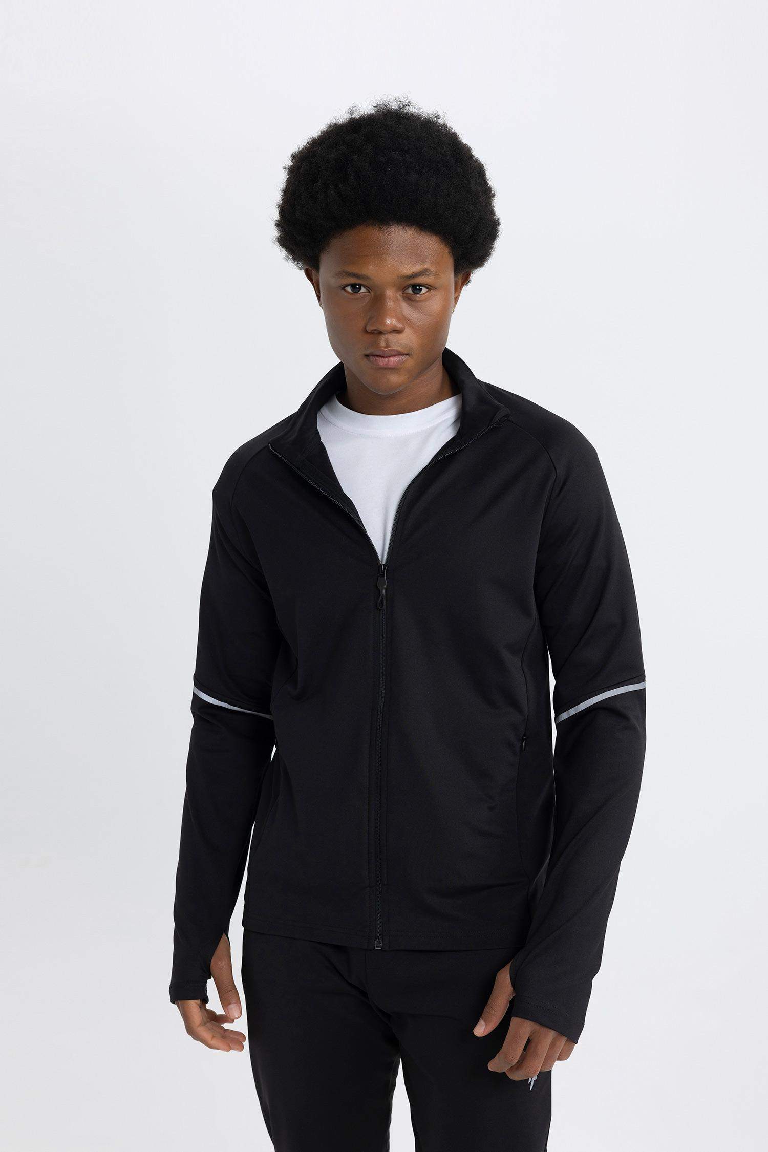 DeFactoFit Slim Fit Zippered Skuba Diving Fabric Cardigan