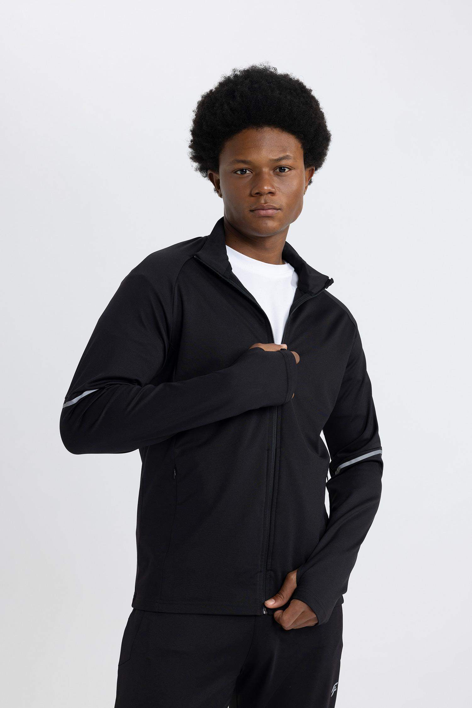 DeFactoFit Slim Fit Zippered Skuba Diving Fabric Cardigan