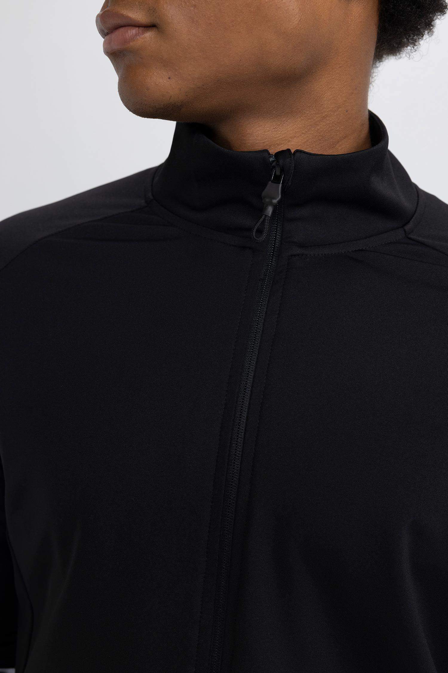 DeFactoFit Slim Fit Zippered Skuba Diving Fabric Cardigan