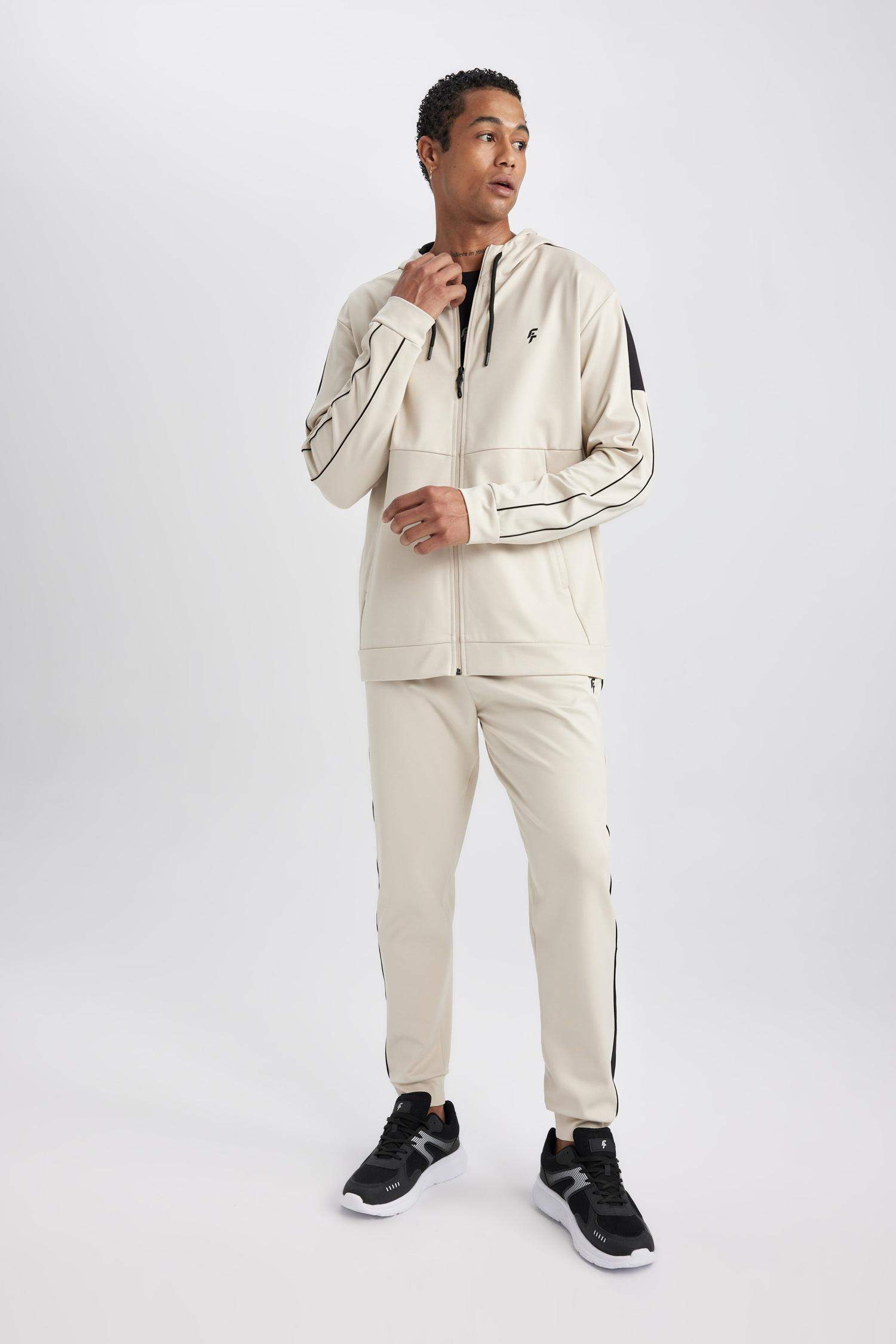 Standart Fit İnce Jogger Eşofman Altı Skuba Dalgıç Kumaş Sporcu Beli Lastikli