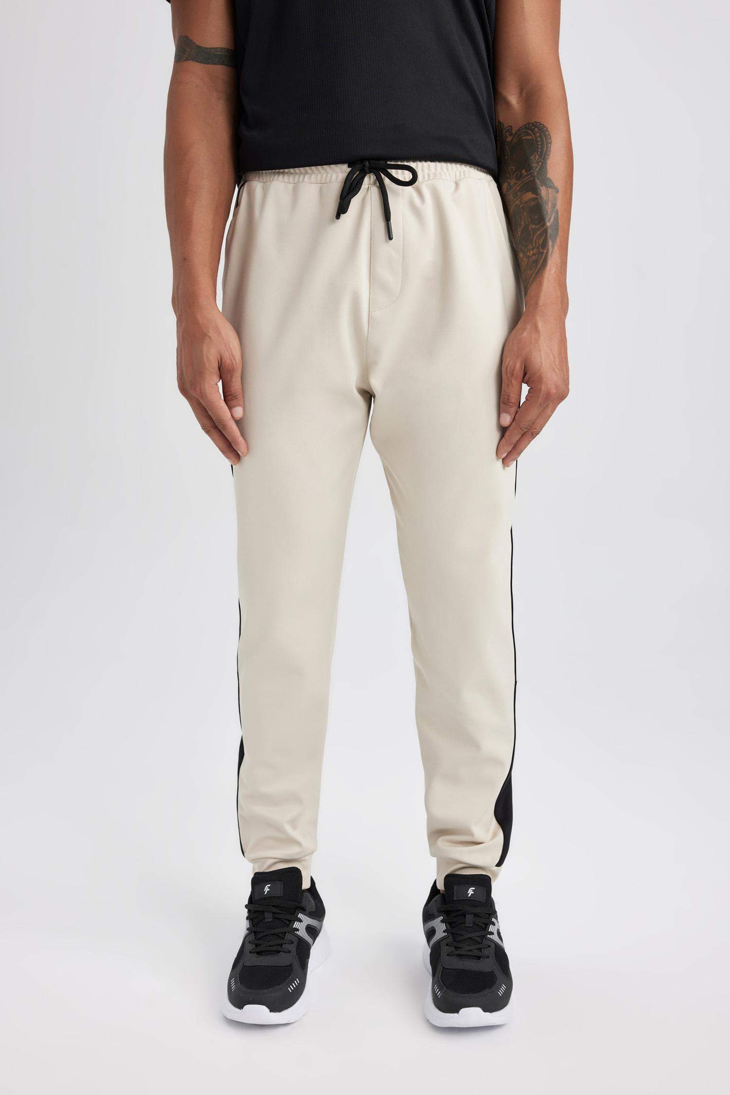 Standart Fit İnce Jogger Eşofman Altı Skuba Dalgıç Kumaş Sporcu Beli Lastikli