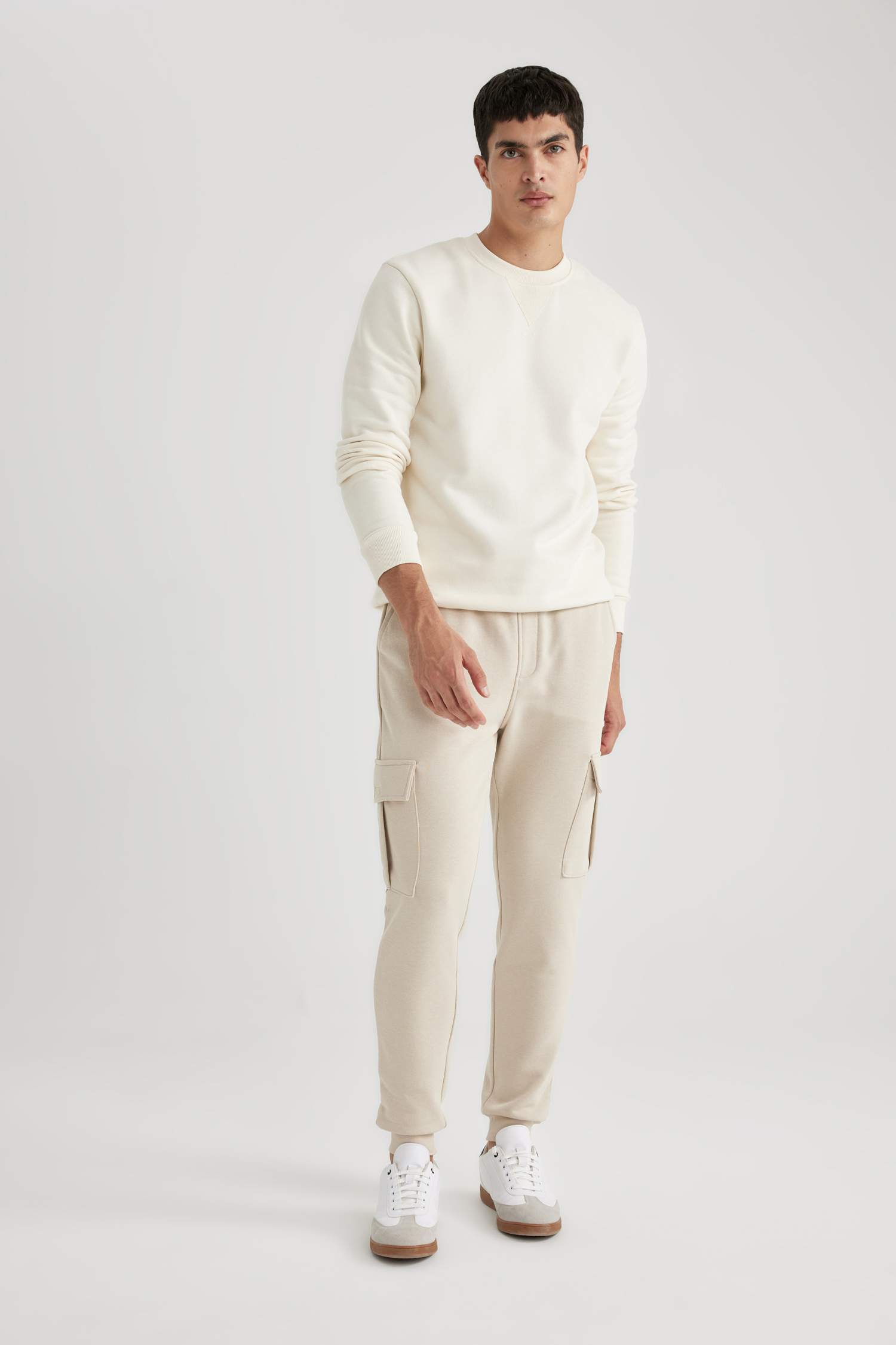 Slim Fit Rib Hem With Cargo Pocket Trousers