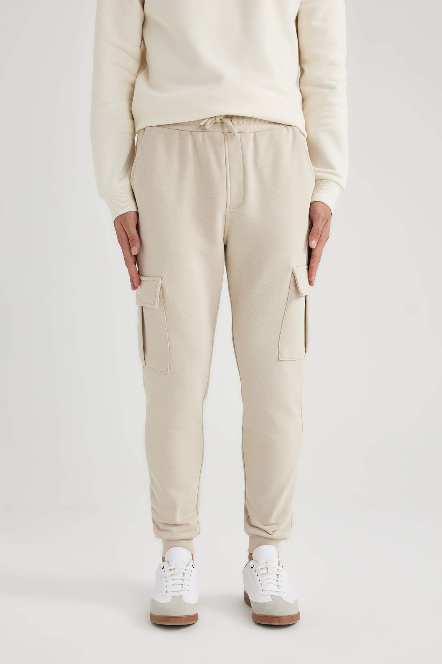 Slim Fit Rib Hem With Cargo Pocket Trousers