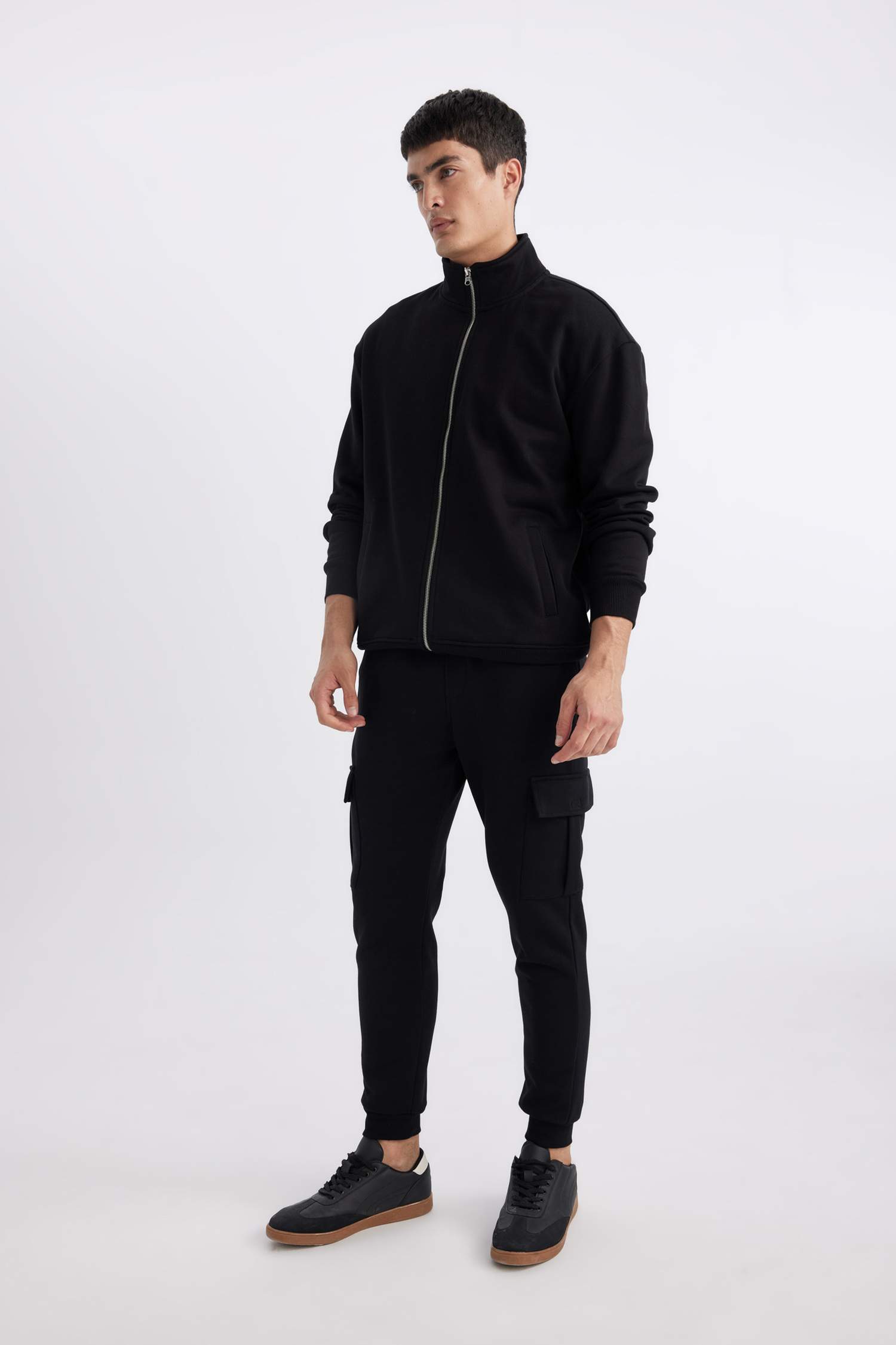 Slim Fit Rib Hem With Cargo Pocket Trousers