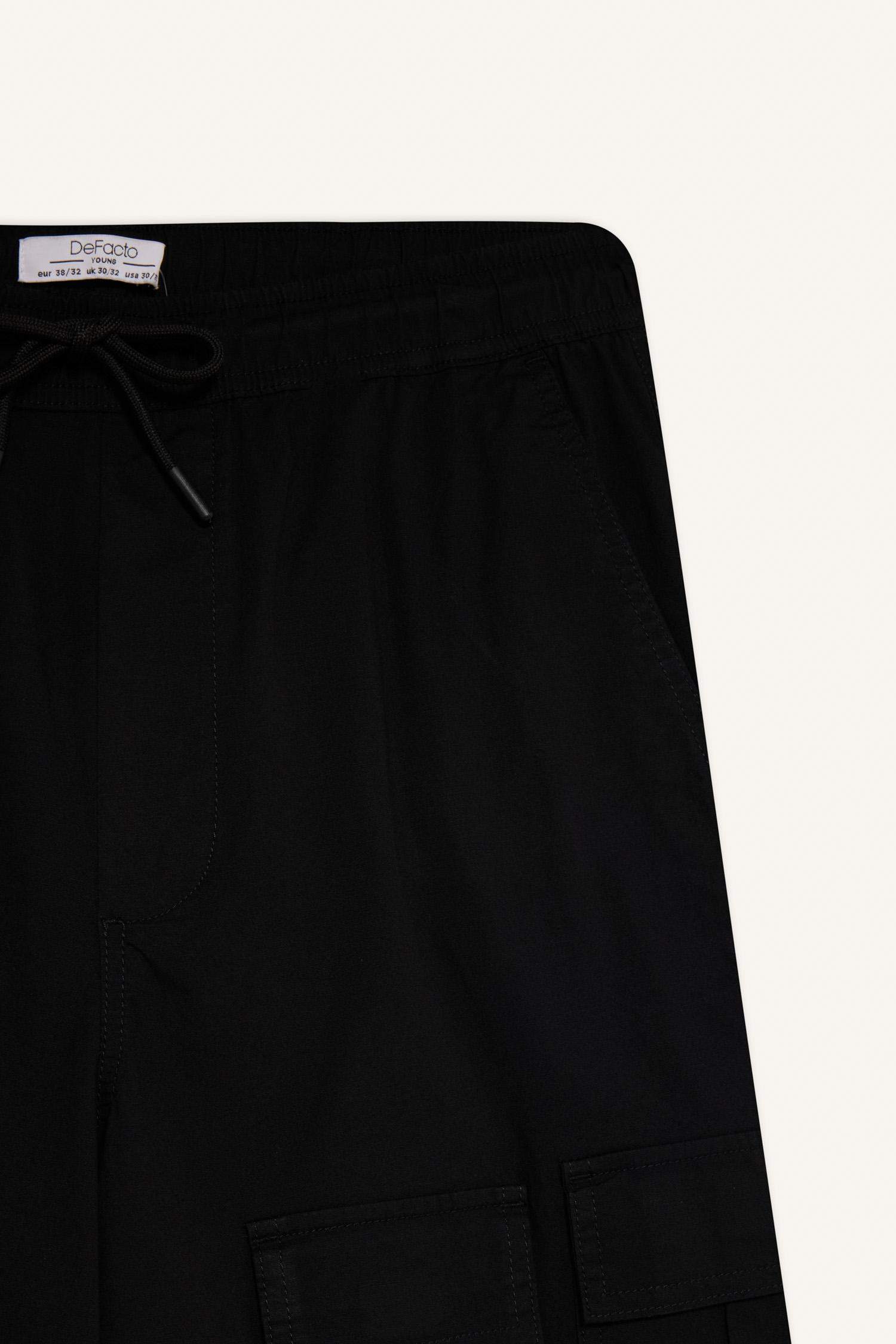 Карго брюки с широкими штанинами, прямые, парашютная ткань