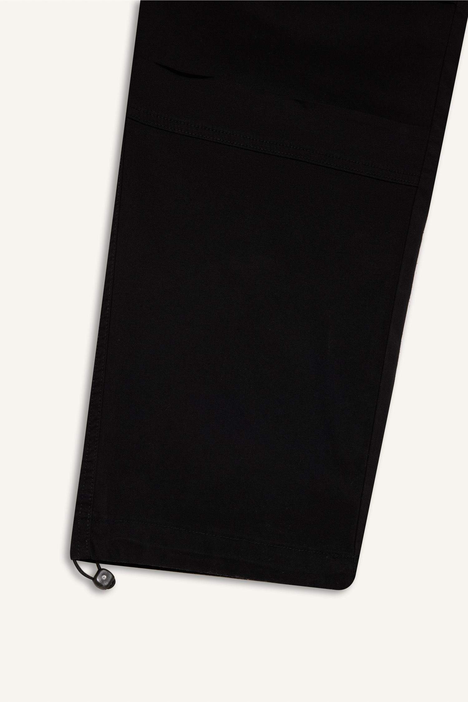 Карго брюки с широкими штанинами, прямые, парашютная ткань