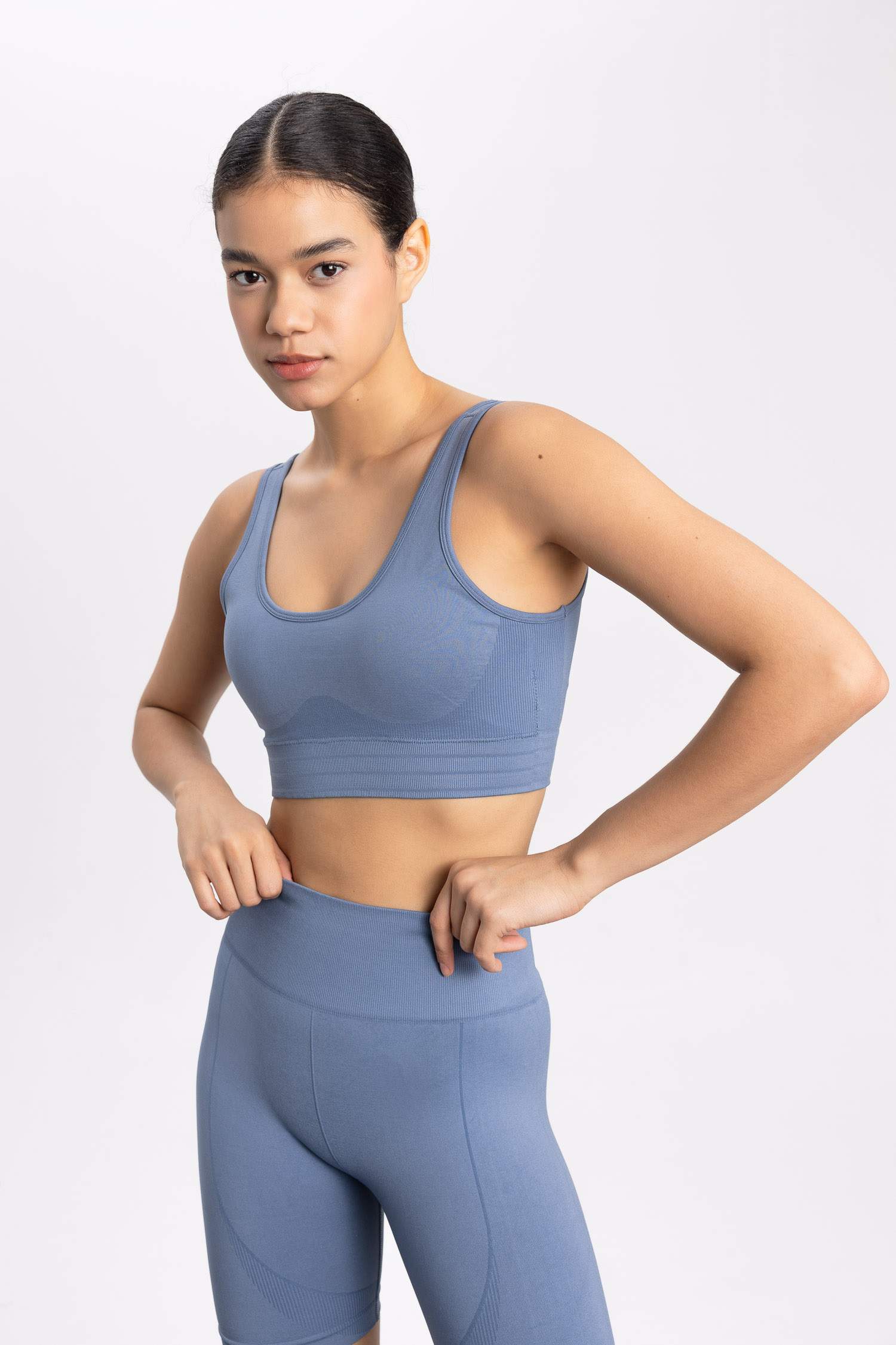 Bisiklet Yaka Sporcu Seamless Bra