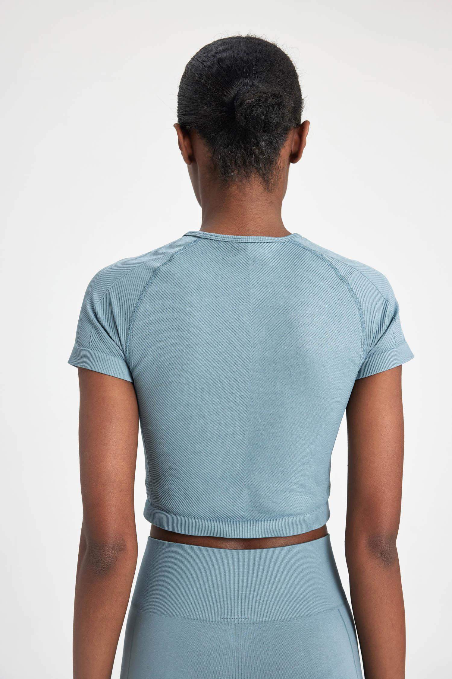 DeFactoFit Crew Neck Sports Crop Top T-Shirt