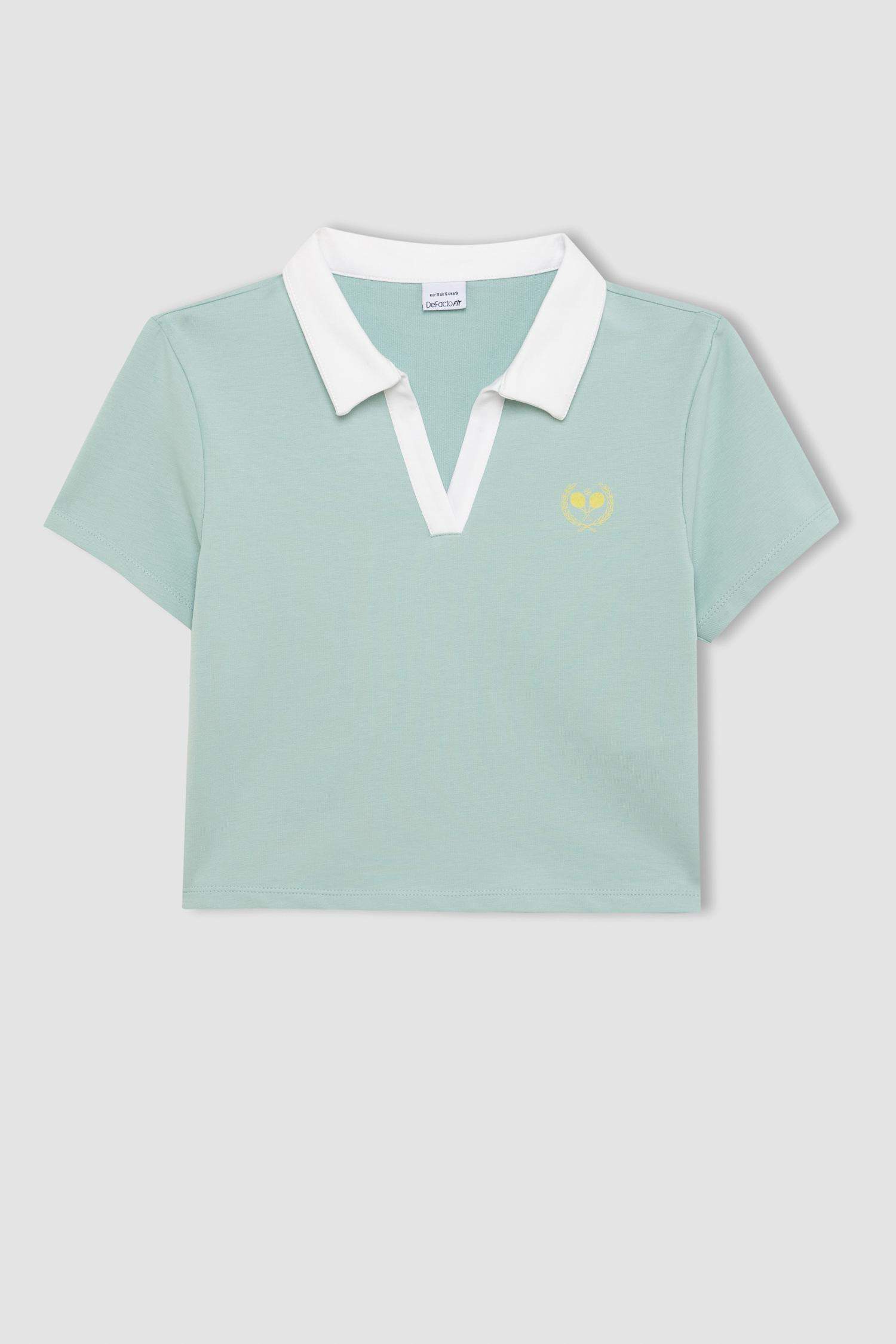 تيشيرت رياضي نص ردن قصة عادية بياخة بولو من DeFactoFit