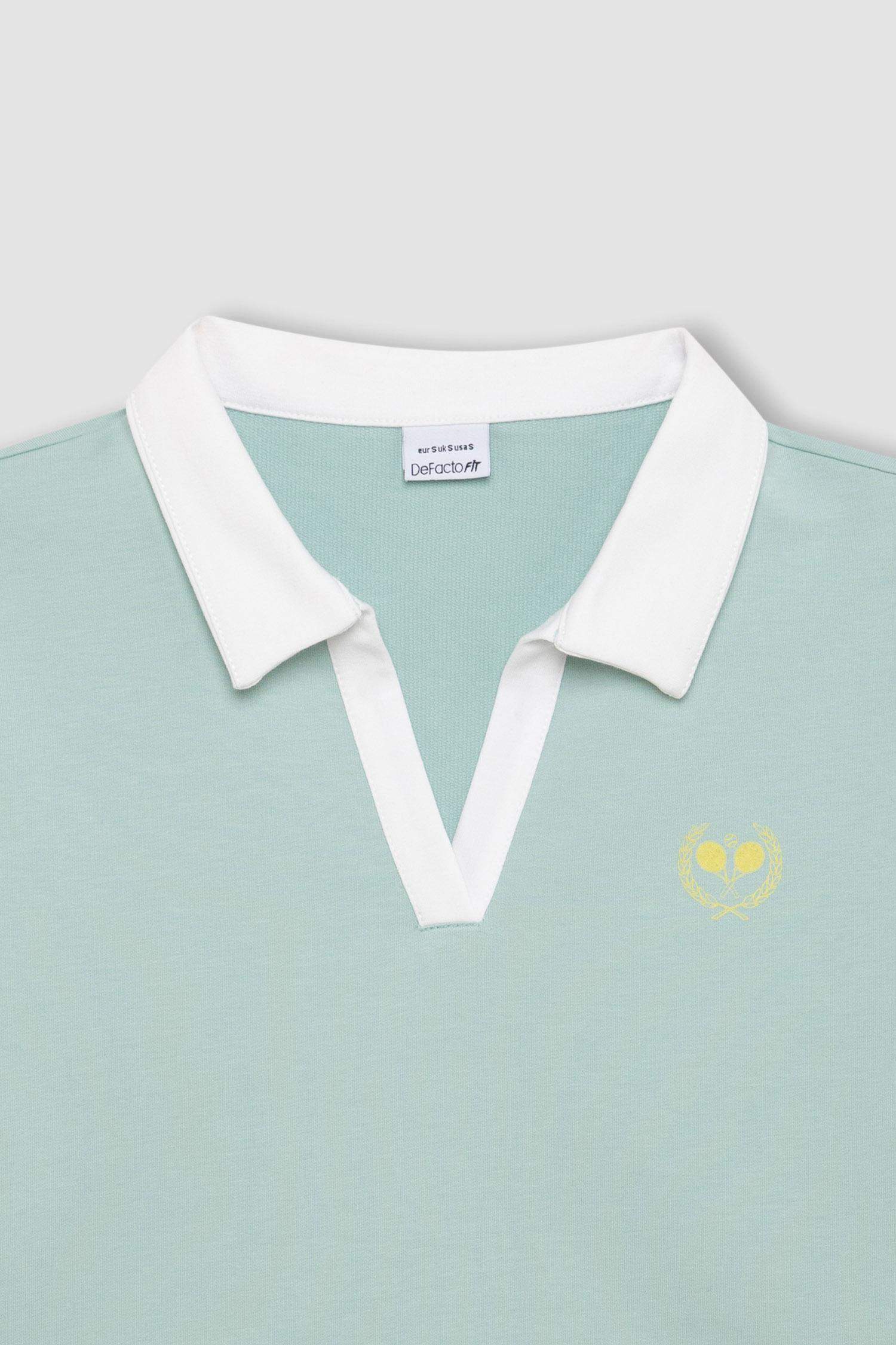 تيشيرت رياضي نص ردن قصة عادية بياخة بولو من DeFactoFit