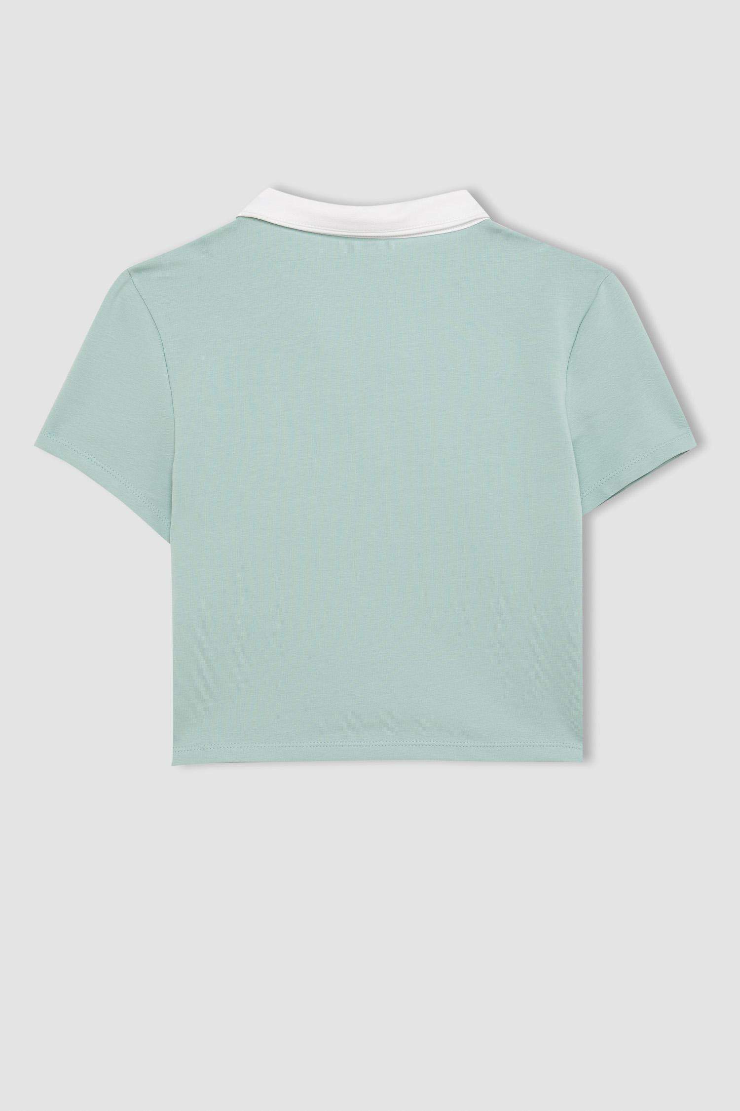 تيشيرت رياضي نص ردن قصة عادية بياخة بولو من DeFactoFit