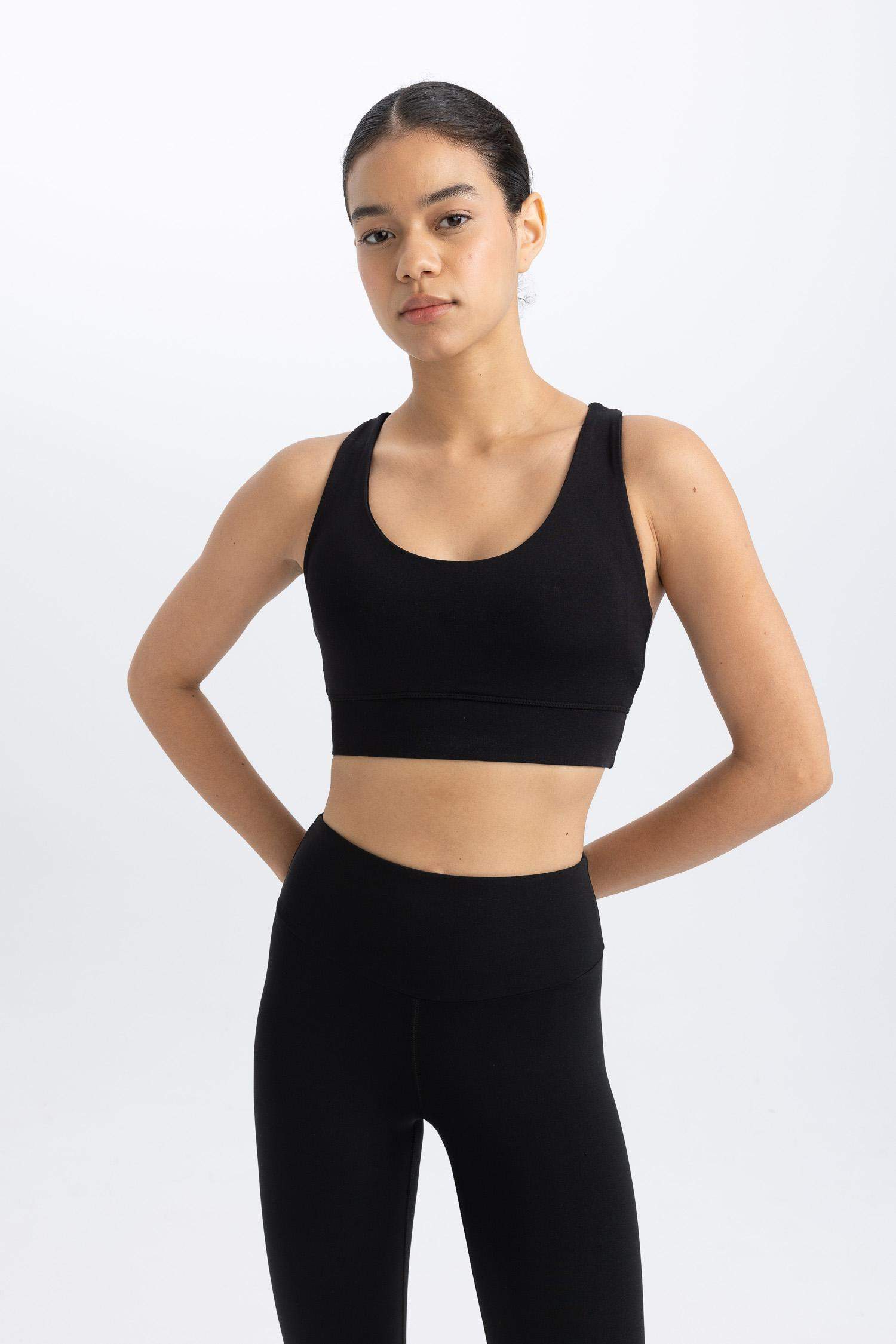 DeFactoFit Crew Neck Sports Heavy Fabric Bra