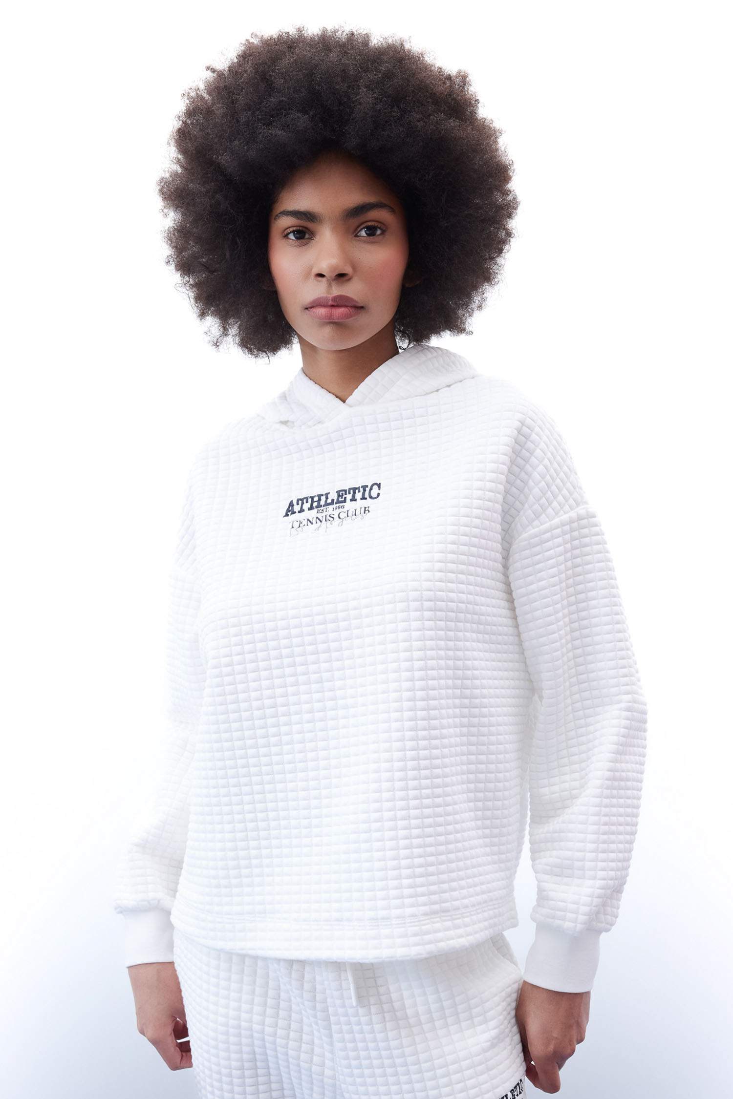 سويت شيرت رياضي اوفر سايز بغطاء للرأس من DeFactoFit