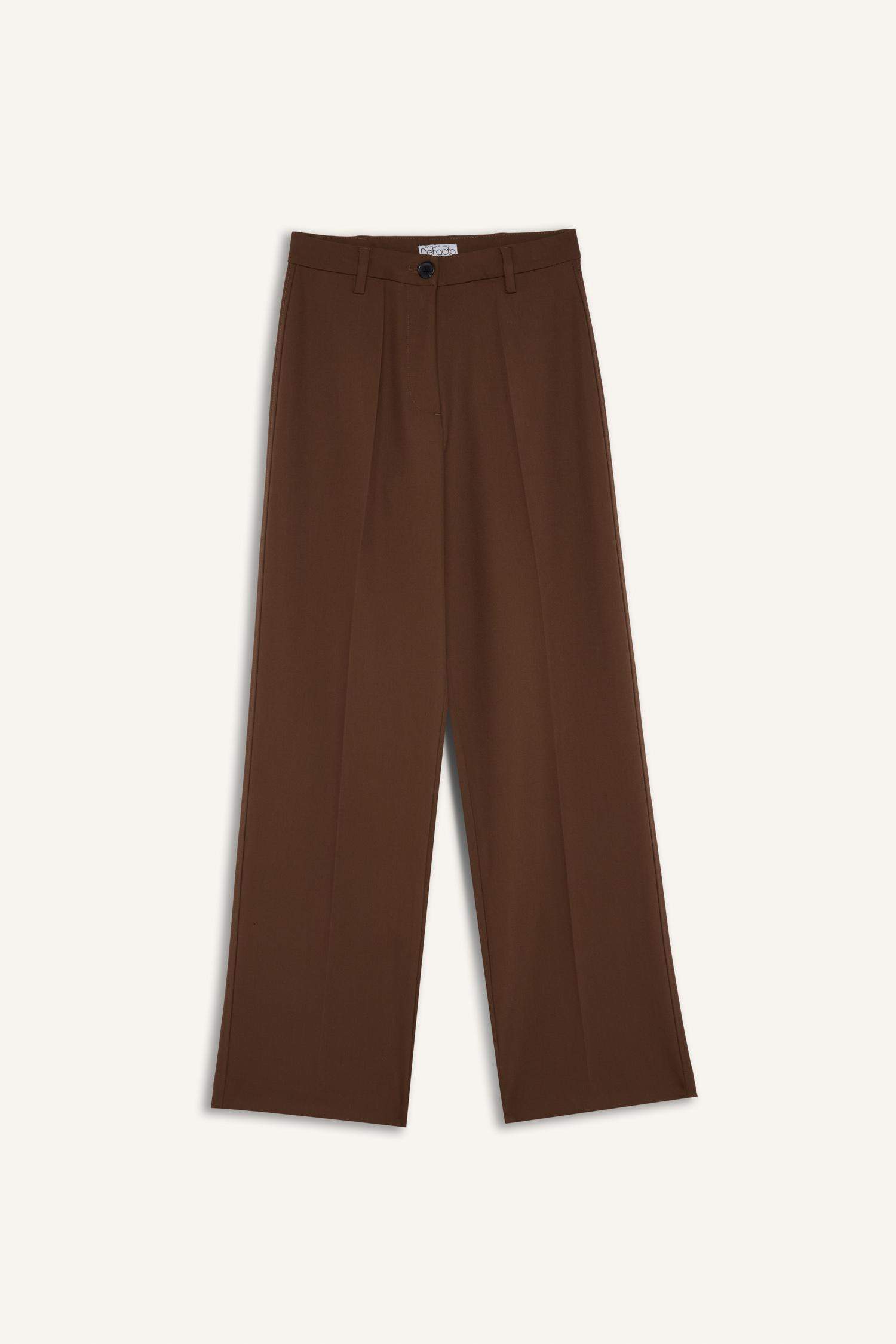 Брюки с высокой талией и широкими штанинами