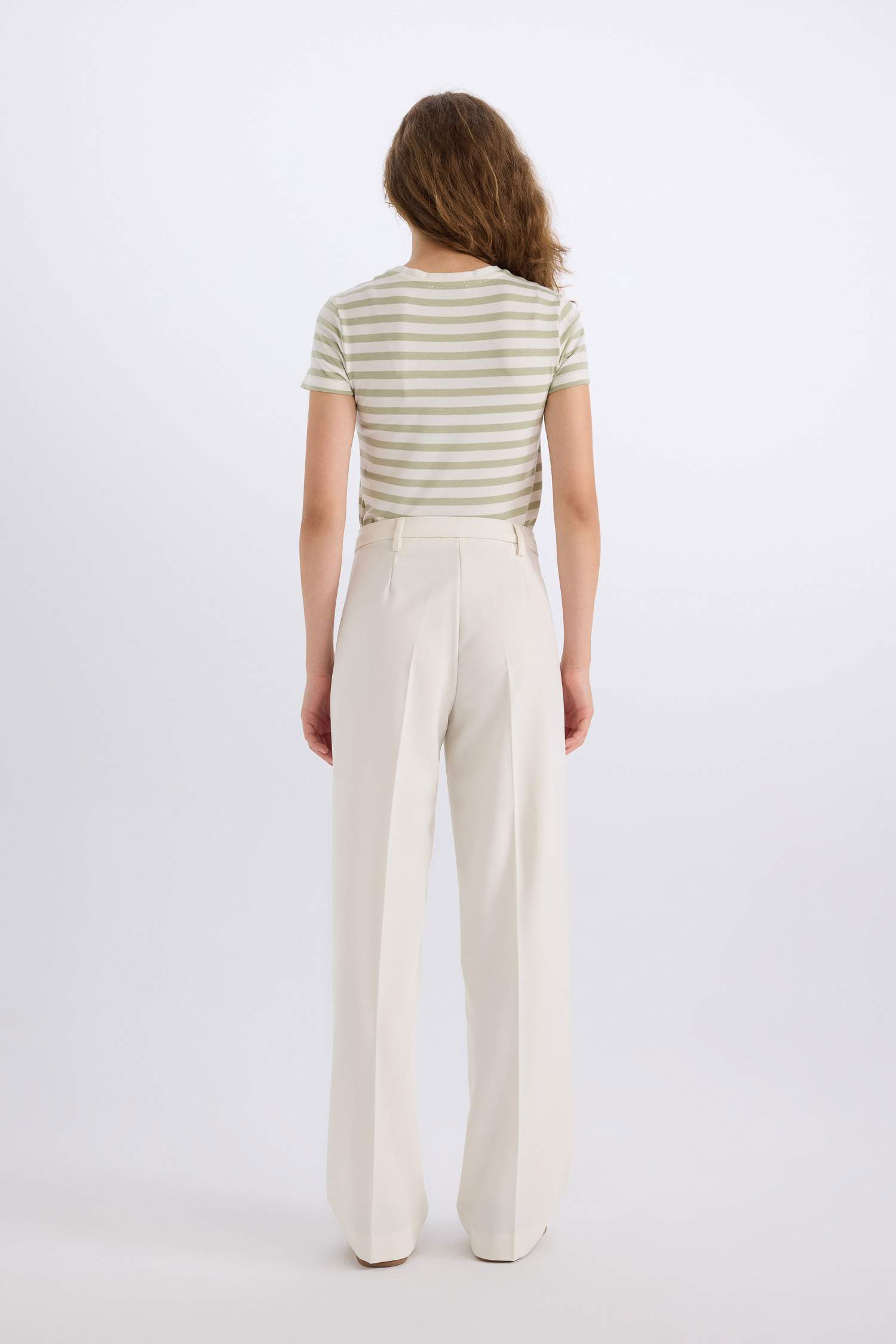 Wide Leg High Waist Standard Length Trousers