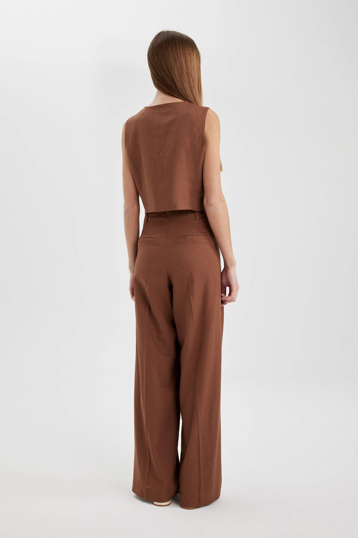 Брюки Wide Leg с высокой талией с карманами