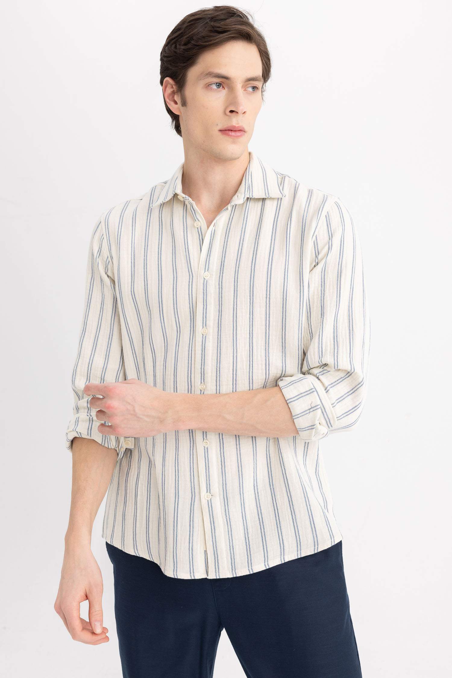 поло жаға Ұзын жеңді көйлек