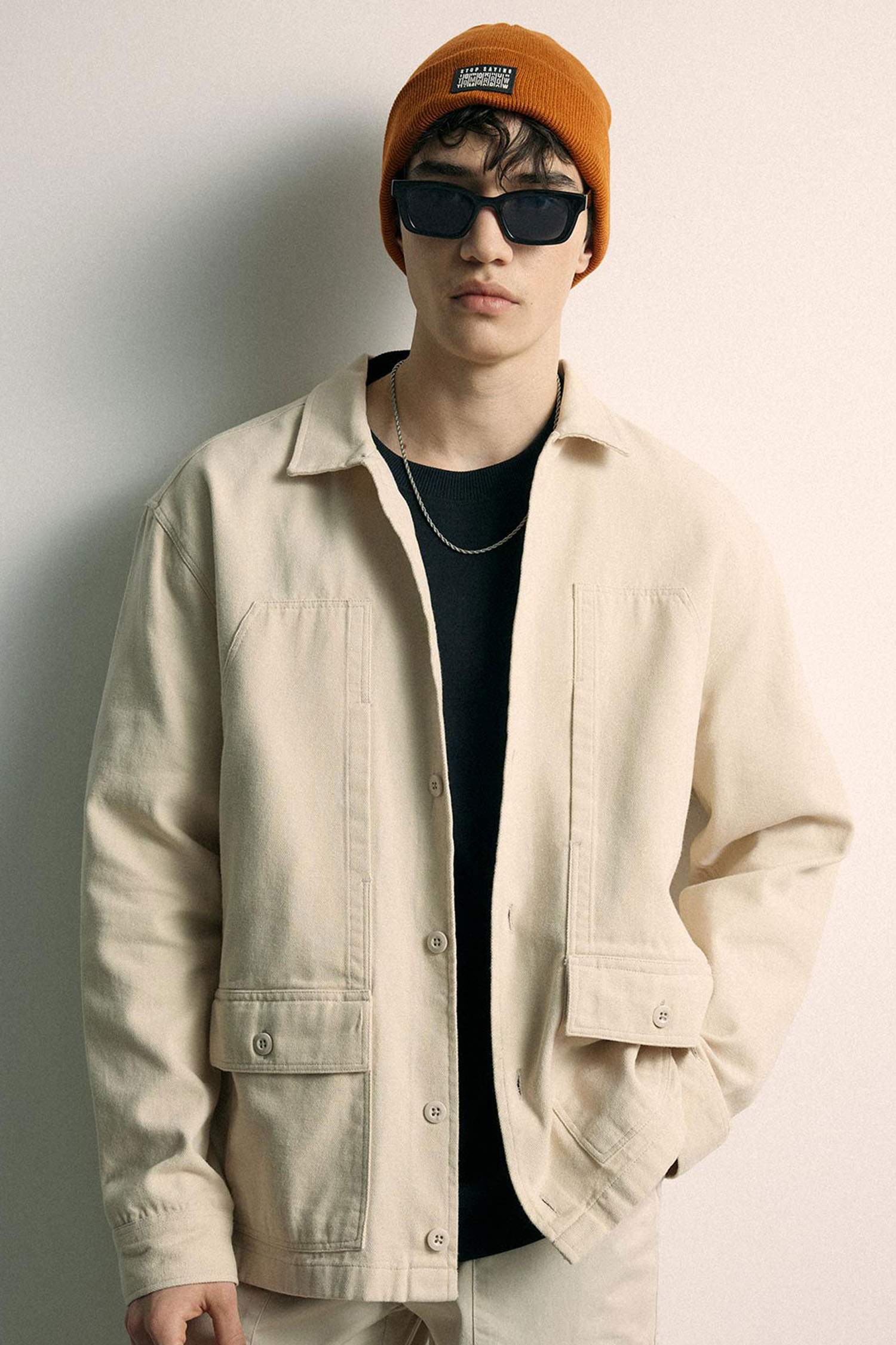 Relax Fit Cepli Pamuklu Uzun Kollu Gömlek