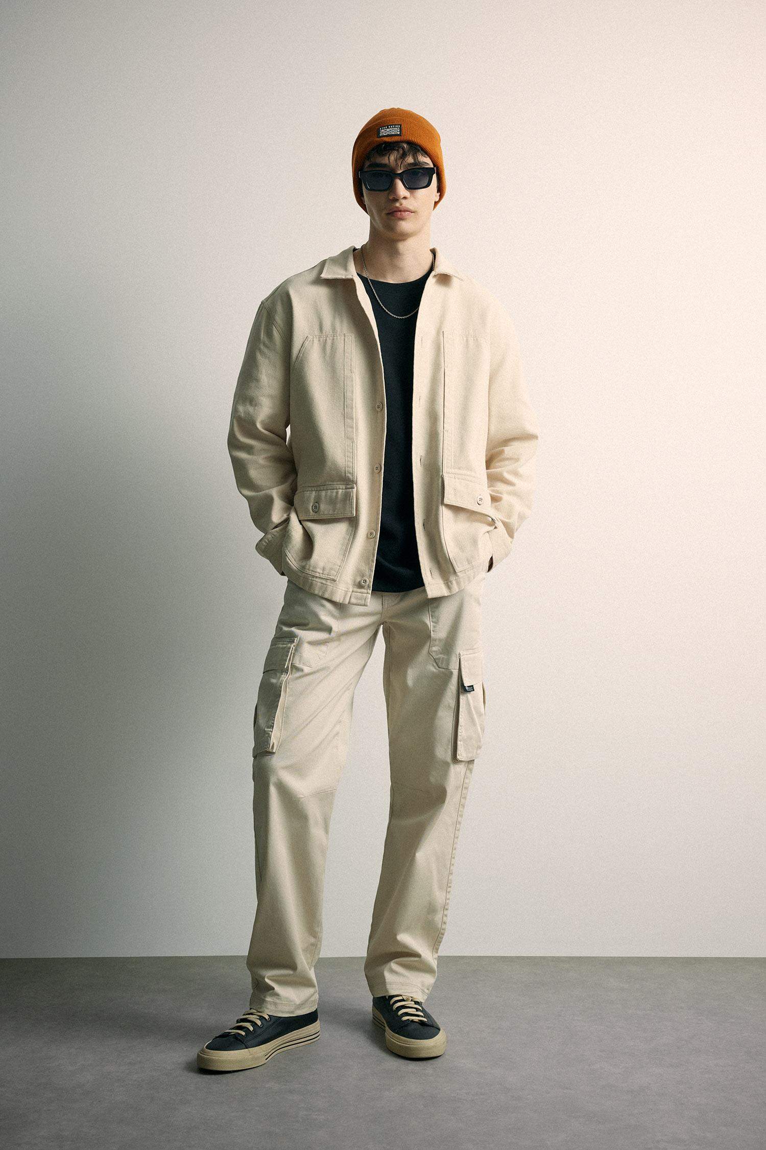 Relax Fit Cepli Pamuklu Uzun Kollu Gömlek