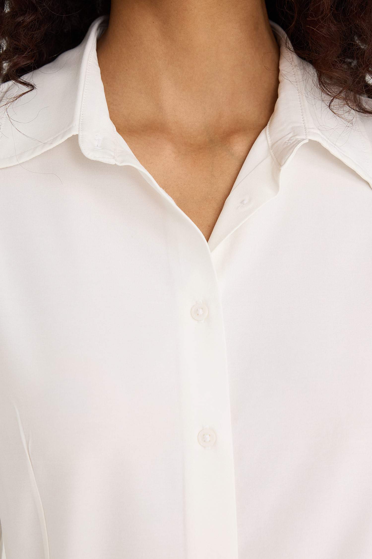 Fitted Bengaline Long Sleeve Shirt