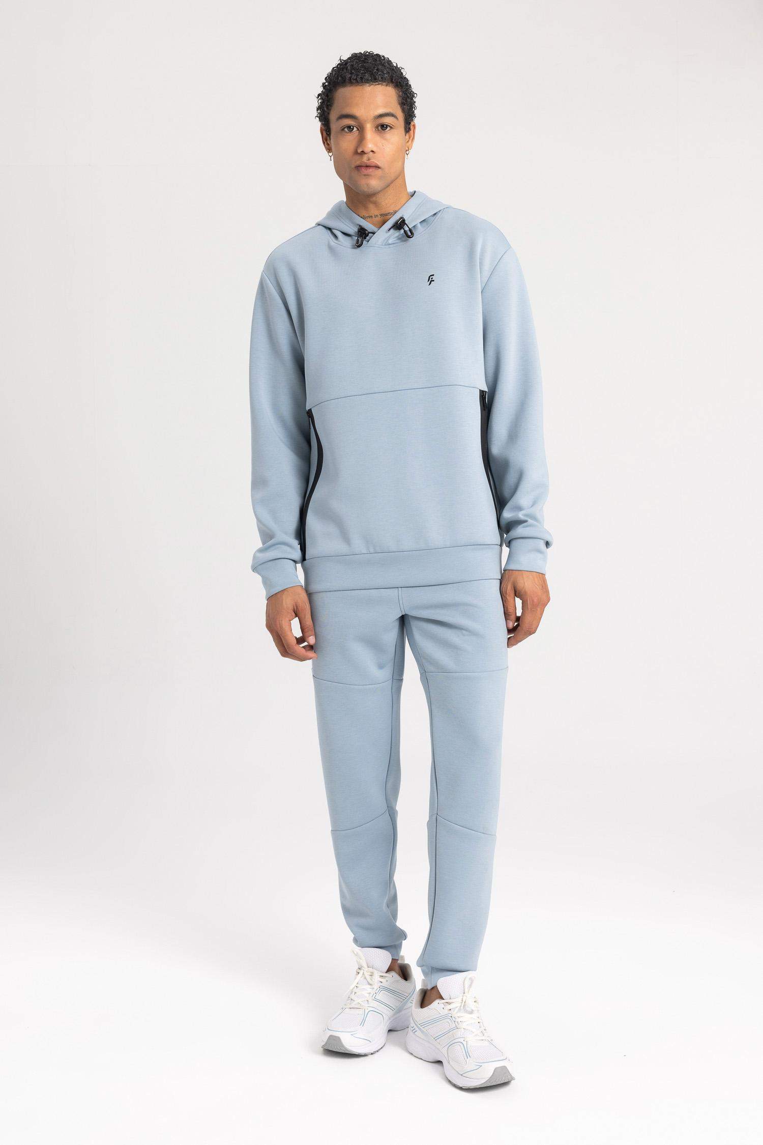 سويت شيرت رياضي قماش سكوبا قصة عادية بجيب من DeFactoFit