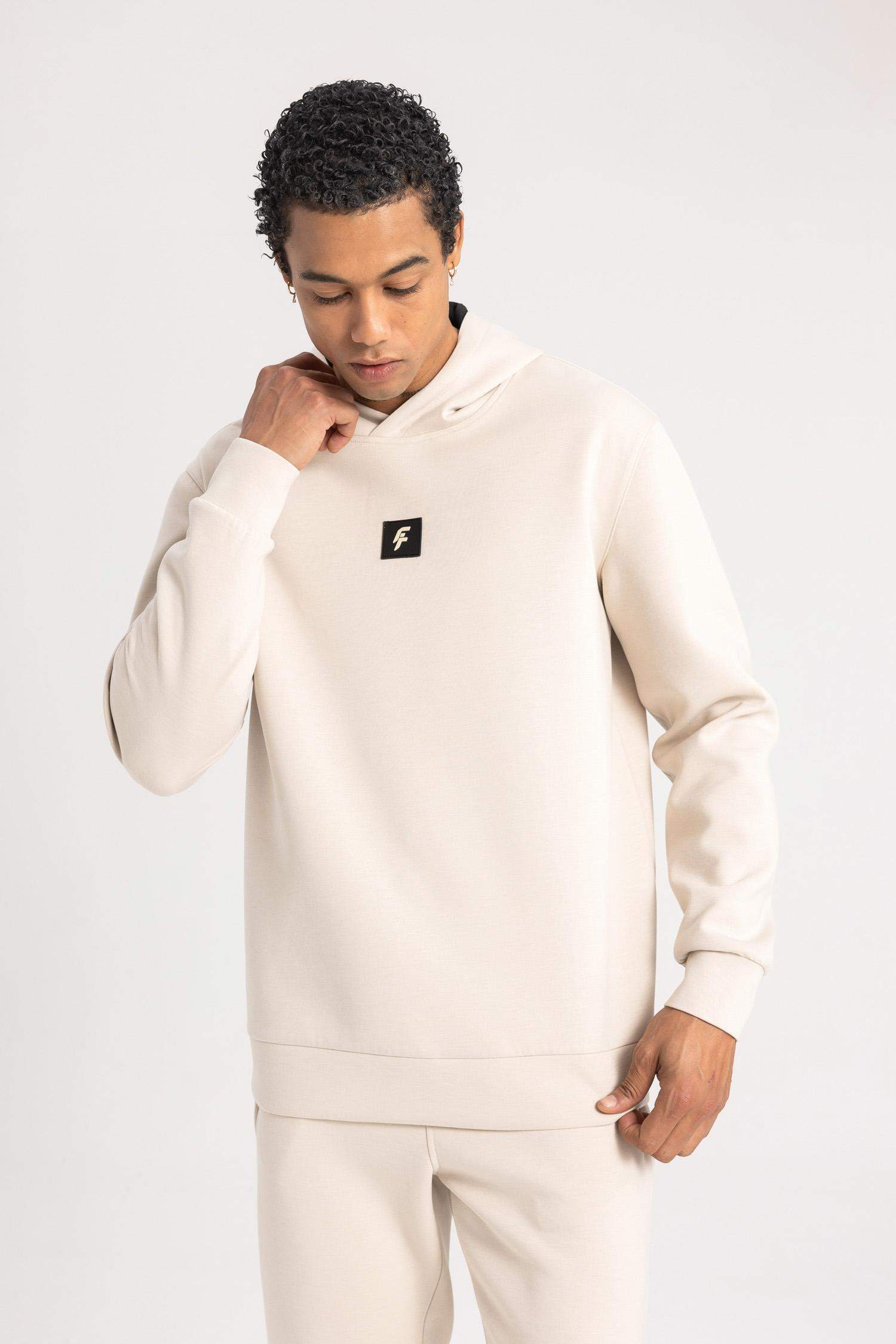 DeFactoFit Standard Fit Hooded Scuba Diving Fabric Sweatshirt