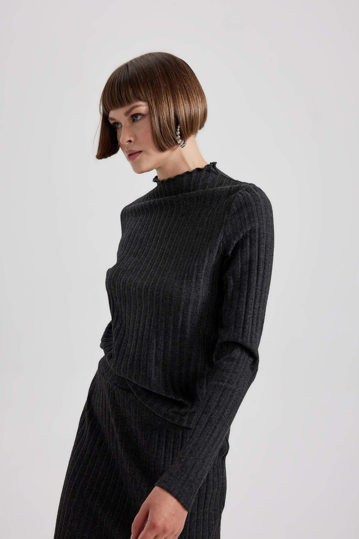 Straight Fit Camisole Normal Waist Midi Knitted Skirt