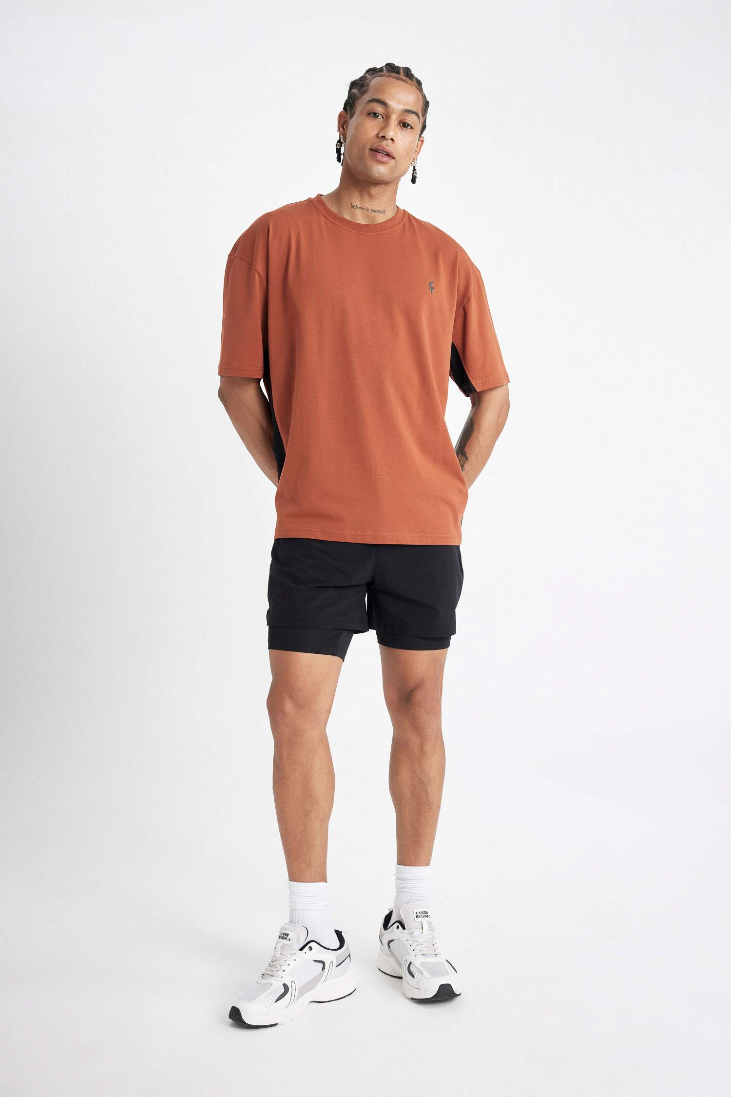 Slim Fit Woven Sports Shorts