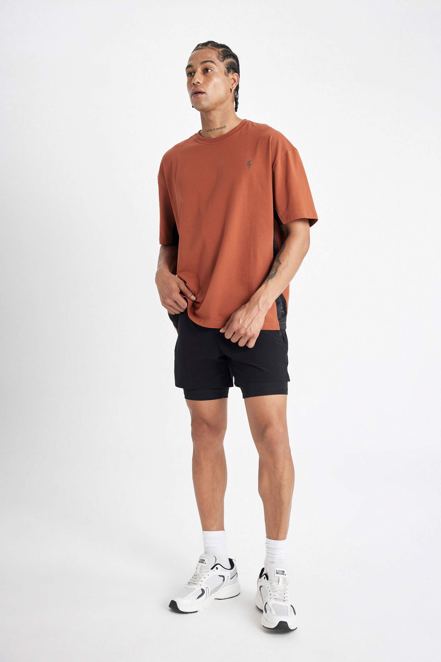 Slim Fit Woven Sports Shorts