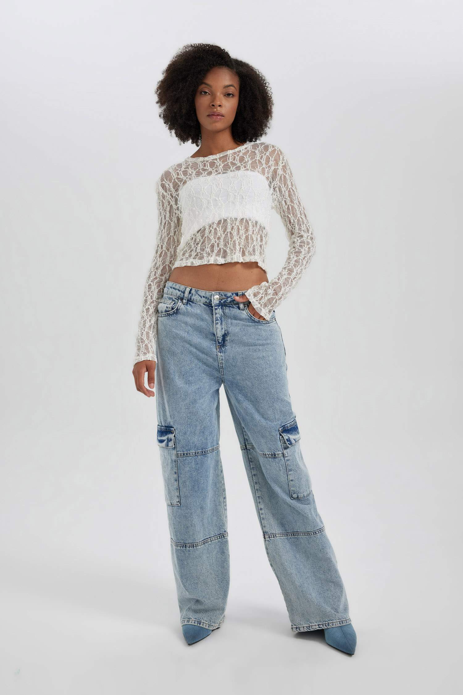 Slim Fit Crew Neck brode Long Sleeve T-Shirt