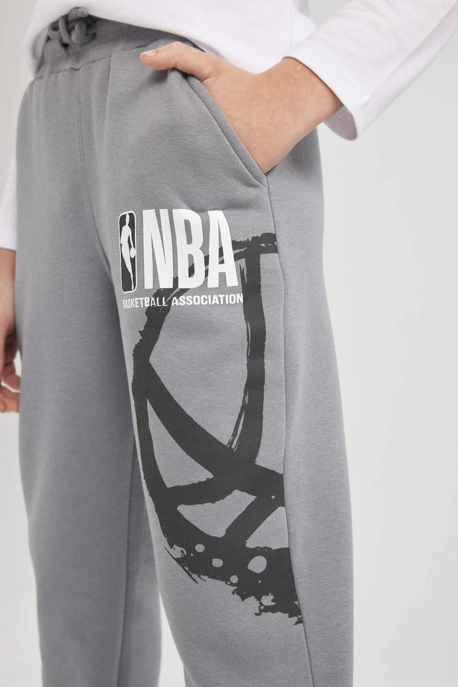 Boy NBA Wordmark Thick Sweatpants