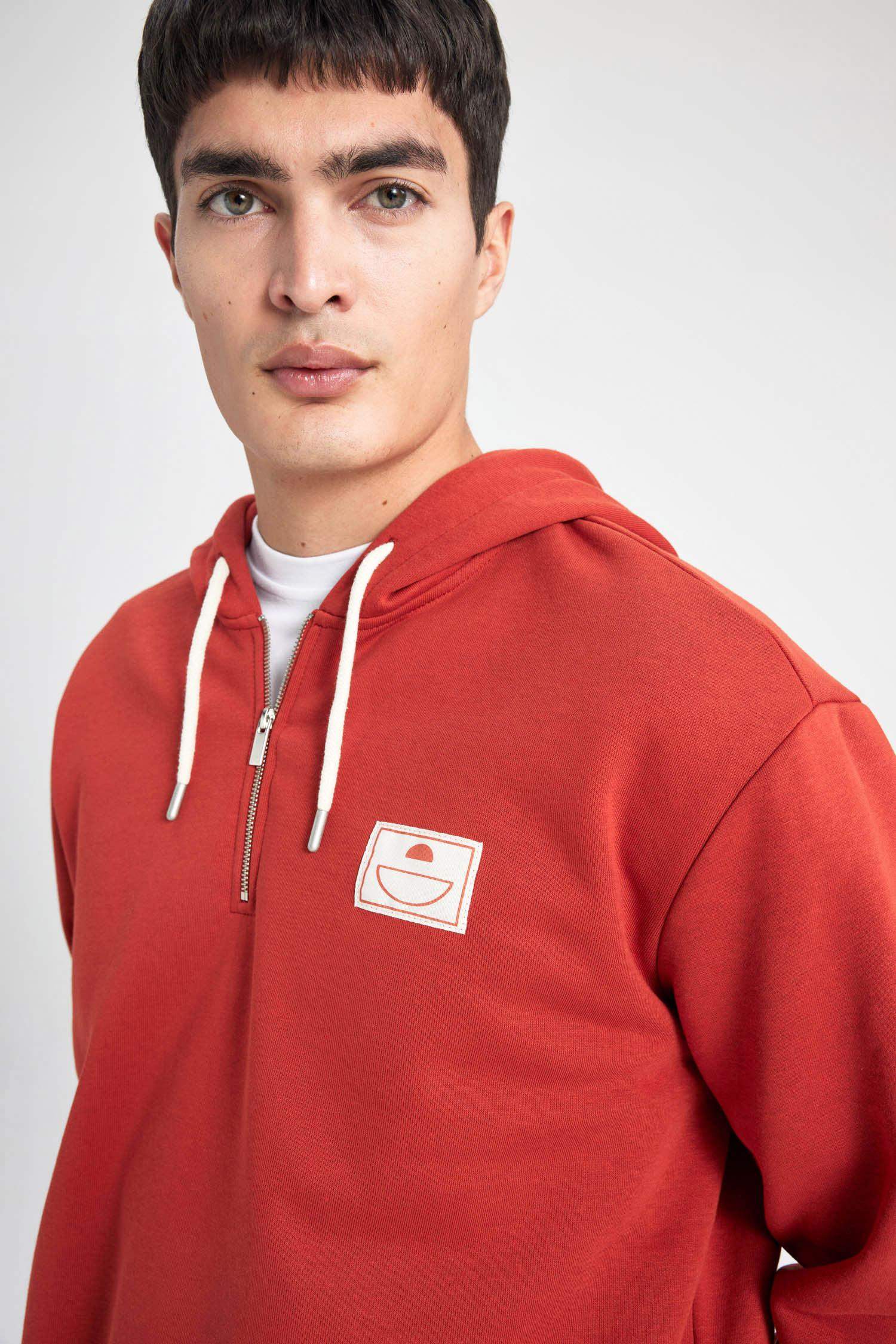 Oversize Geniş Kalıp Kapüşonlu Sırt Baskılı Sweatshirt