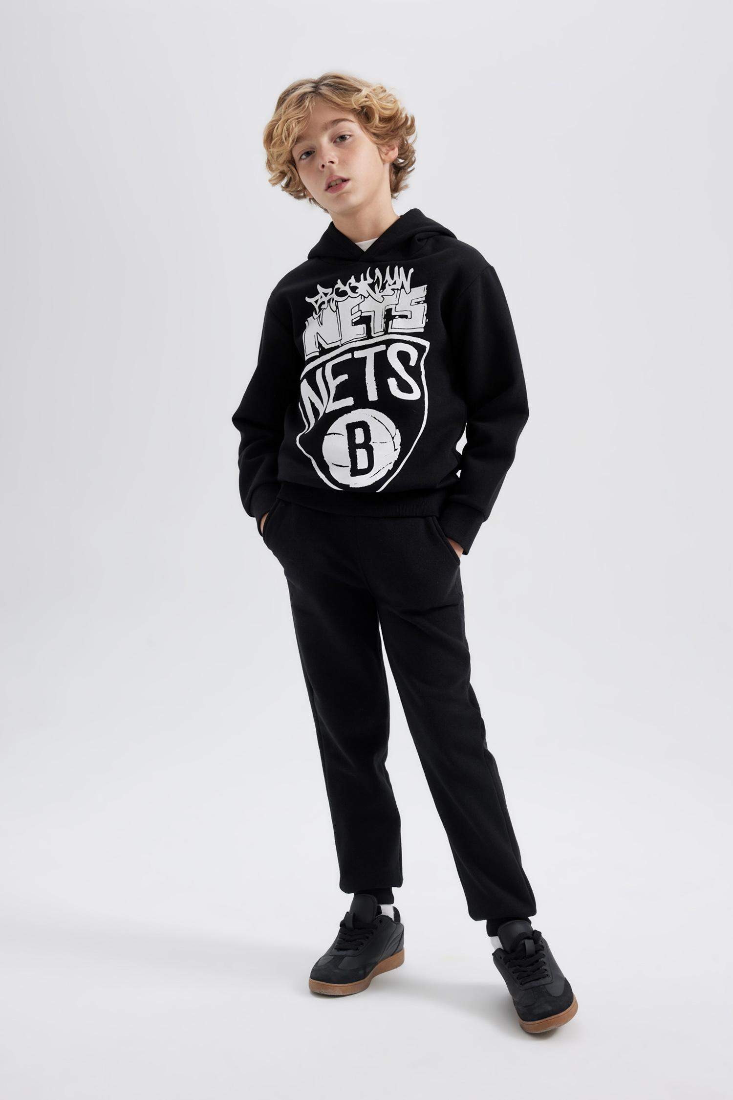 Boy NBA Brooklyn Nets Hooded Thick Sweatshirt